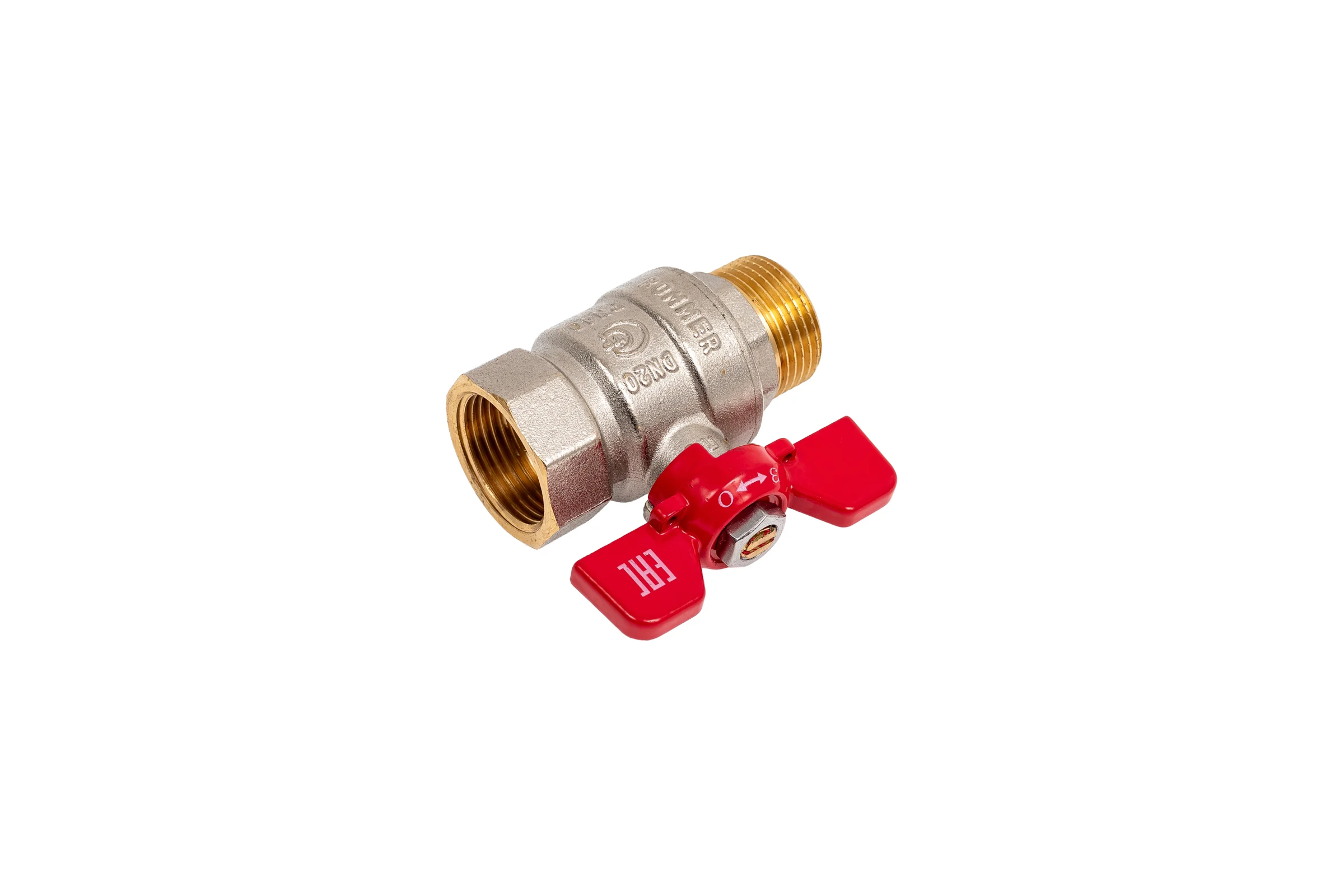 Кран шаровой ROMMER ВР/НР, ручка бабочка 3/4 RBV-0004-2210220 RG00938RJNA7OU