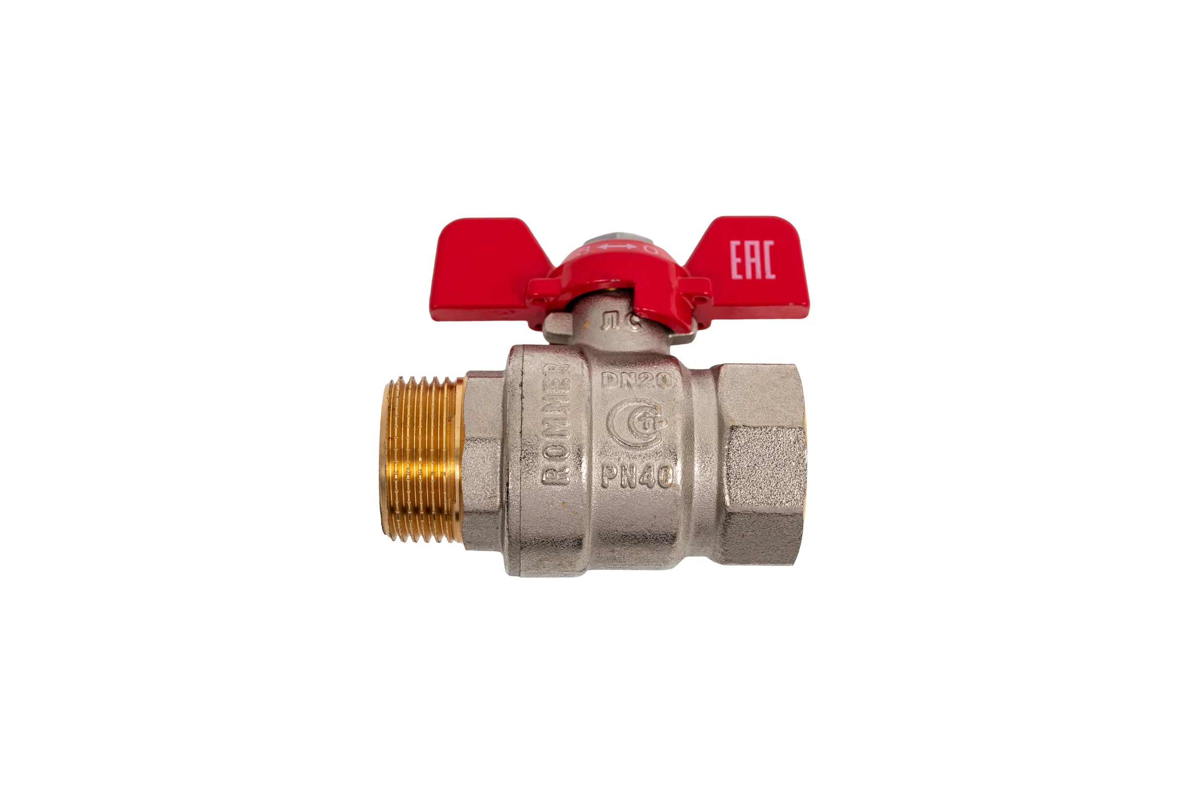 Кран шаровой ROMMER ВР/НР, ручка бабочка 3/4 RBV-0004-2210220 RG00938RJNA7OU