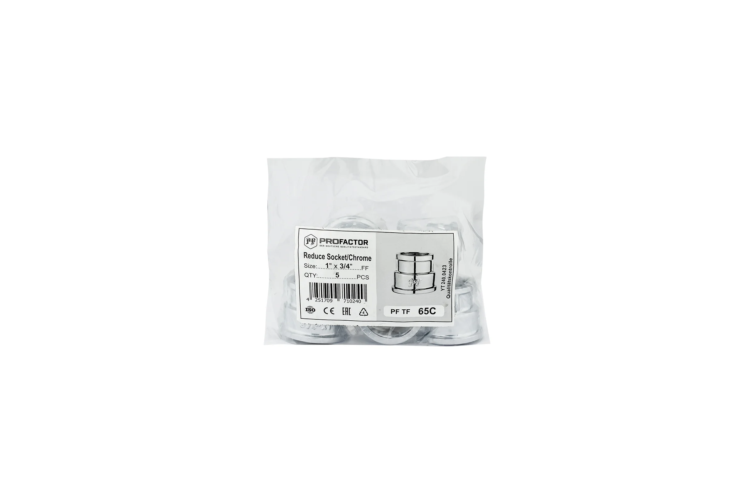 Муфта переходная PROFACTOR CHROME 1 х 3/4 PF TF 65C
