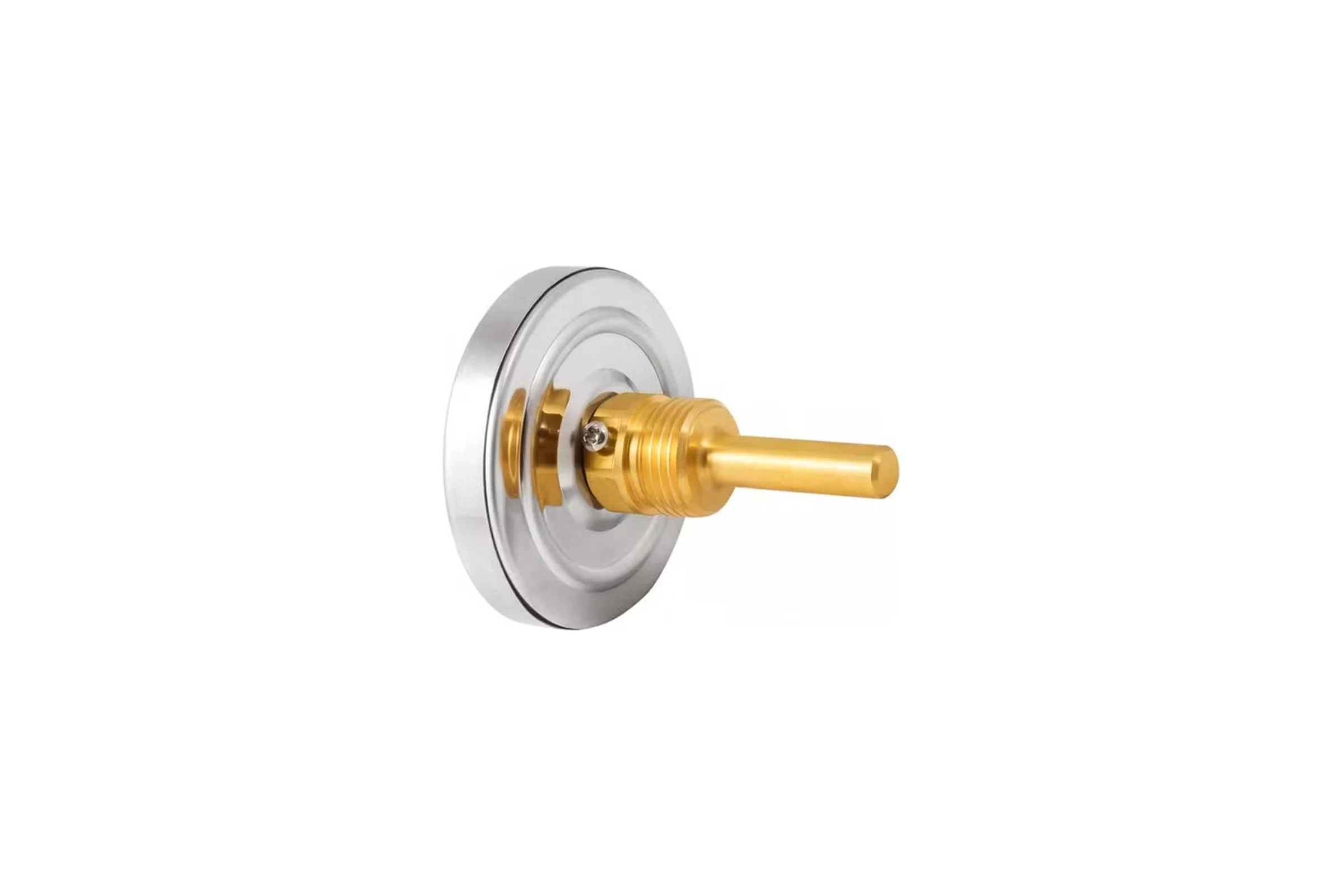 Осевой термометр РОСМА  БТ-31.211 (0-120°C) ДК63, длина погружной части 64мм, резьба G1/2, класс точности 2.5, с защитной латунной гильзой D070-00927