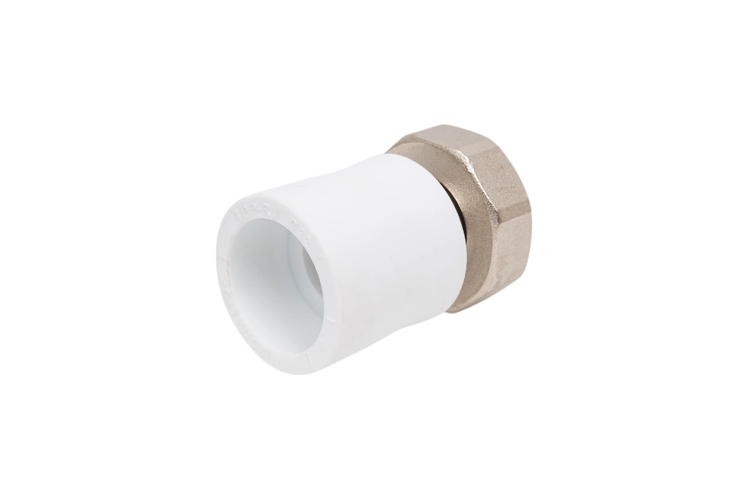 Муфта с накидной гайкой Политэк 32x1 1/4" PPRC (белые) 9888203214