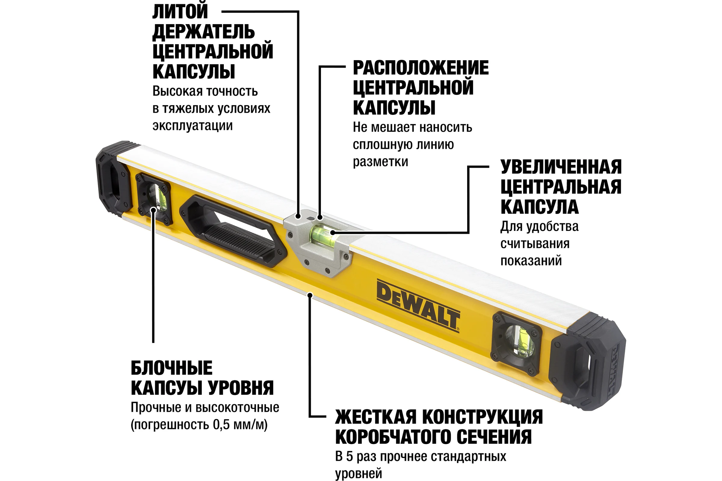 Уровень DEWALT 60см DWHT0-43224