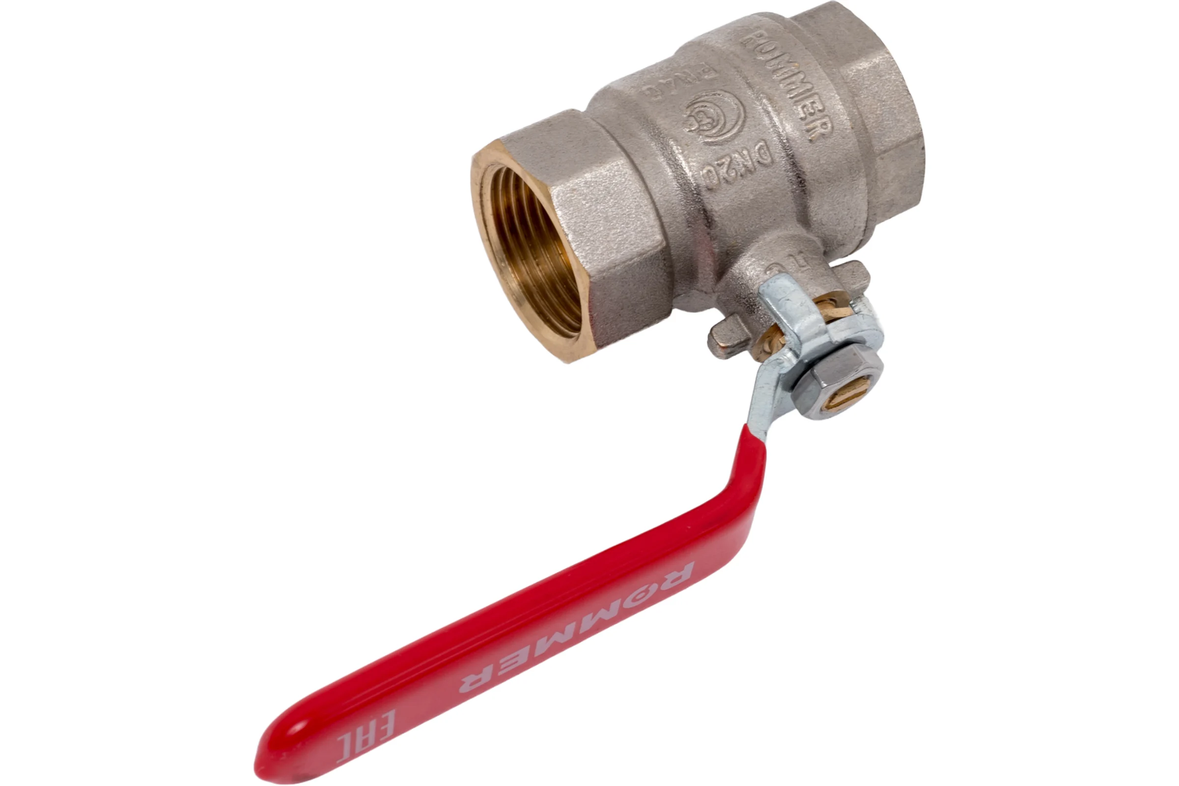 Шаровой кран ROMMER RBV-0001-2110320 неполнопроходной, ВР/ВР, ручка рычаг 3 RG00938RJN6FO2