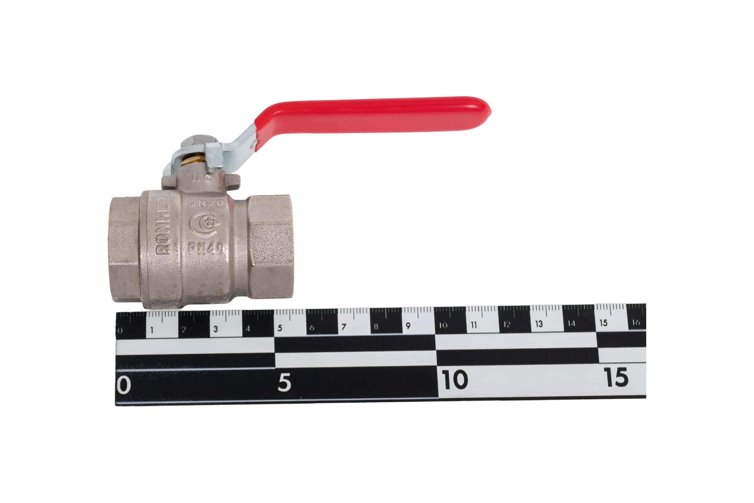 Шаровой кран ROMMER RBV-0001-2110320 неполнопроходной, ВР/ВР, ручка рычаг 3 RG00938RJN6FO2