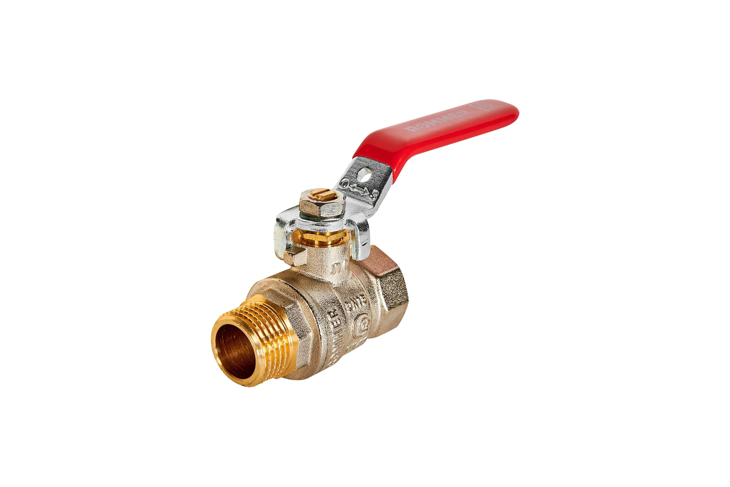 Шаровой кран ROMMER RBV-0002-2210315 неполнопроходной, ВР/НР, ручка рычаг 1 RG00938RJN830A
