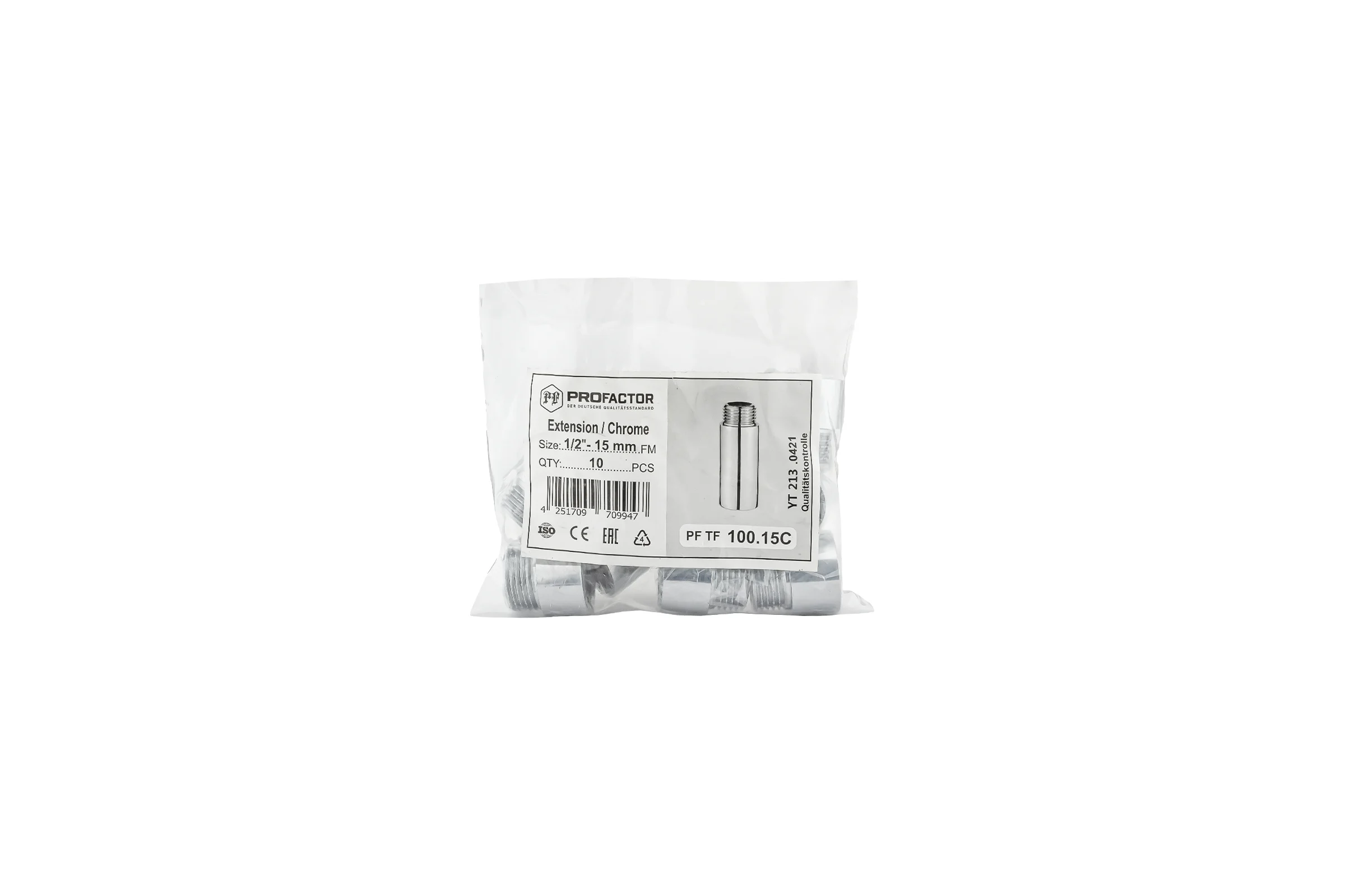 Удлинитель PROFACTOR CHROME в/н 1/2 - 15мм PF TF 100.15C
