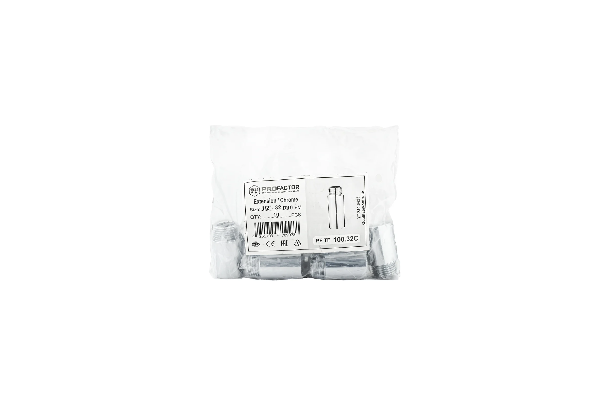 Удлинитель PROFACTOR CHROME в/н 1/2 - 32мм PF TF 100.32C