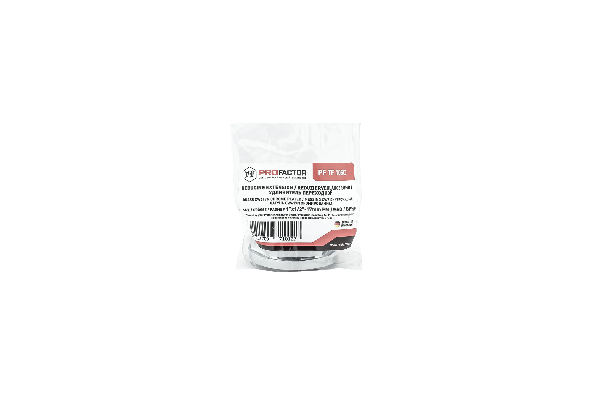 Удлинитель переходной PROFACTOR CHROME в/н 1 х 1/2 PF TF 105C