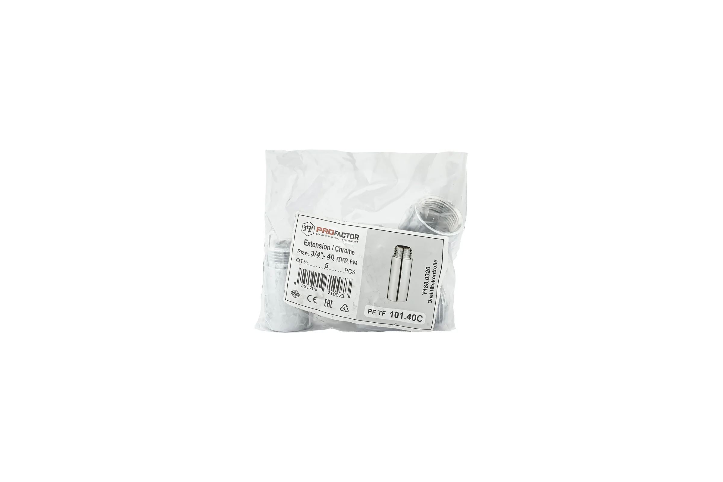 Удлинитель PROFACTOR CHROME в/н 3/4 - 40мм PF TF 101.40C
