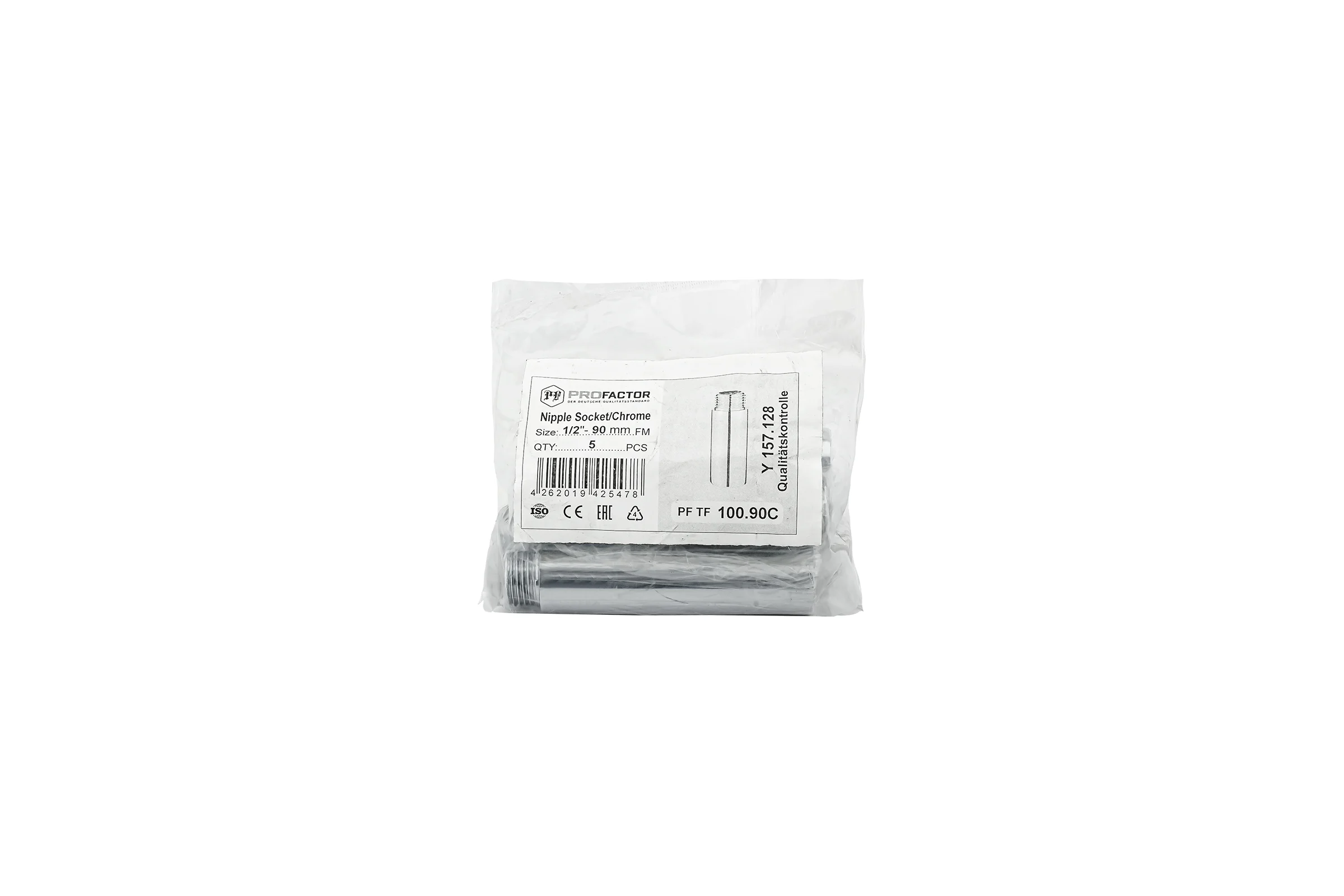 Удлинитель PROFACTOR CHROME в/н 1/2 - 90мм PF TF 100.90C
