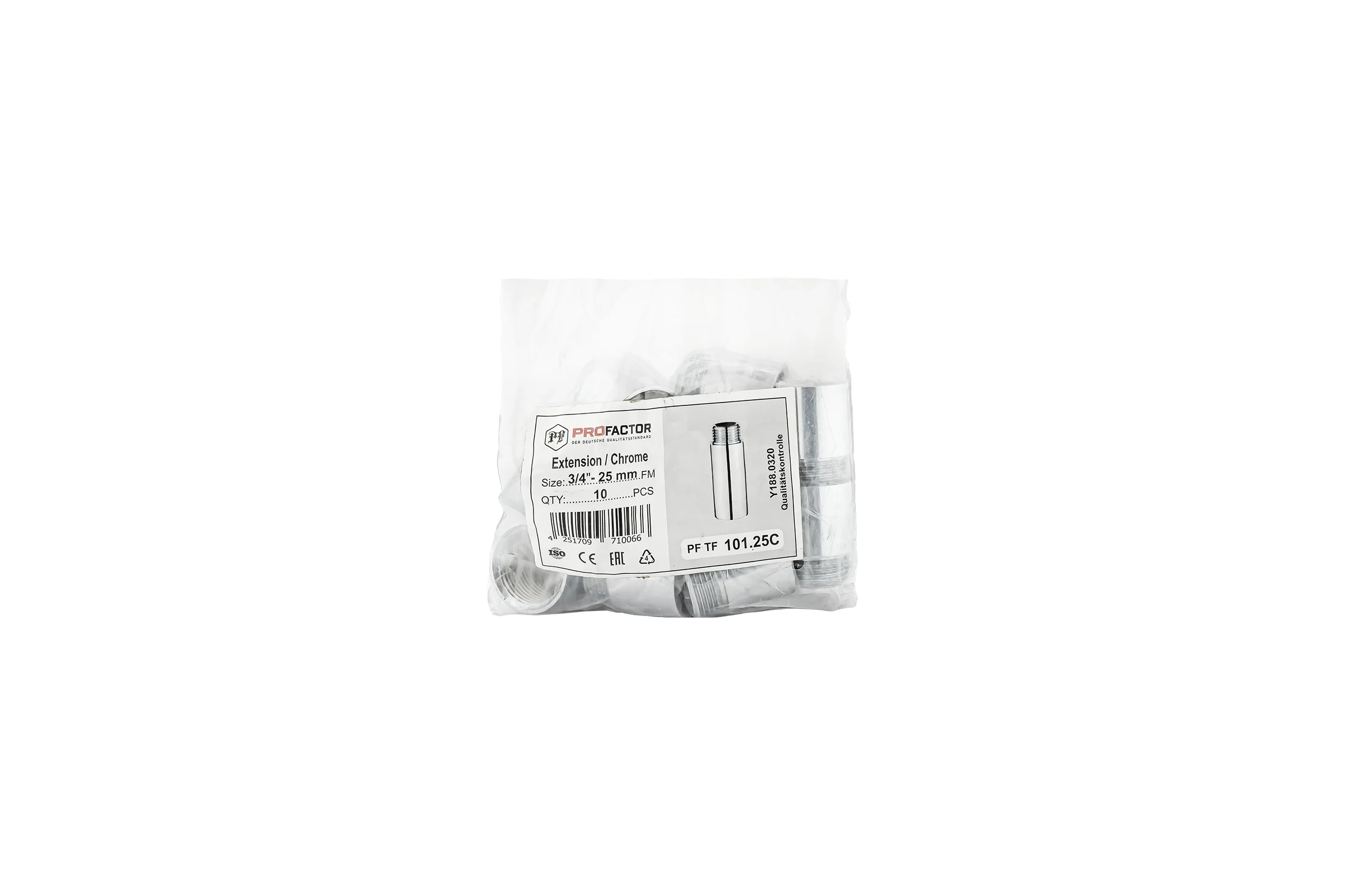 Удлинитель PROFACTOR CHROME в/н 3/4 - 25мм PF TF 101.25C