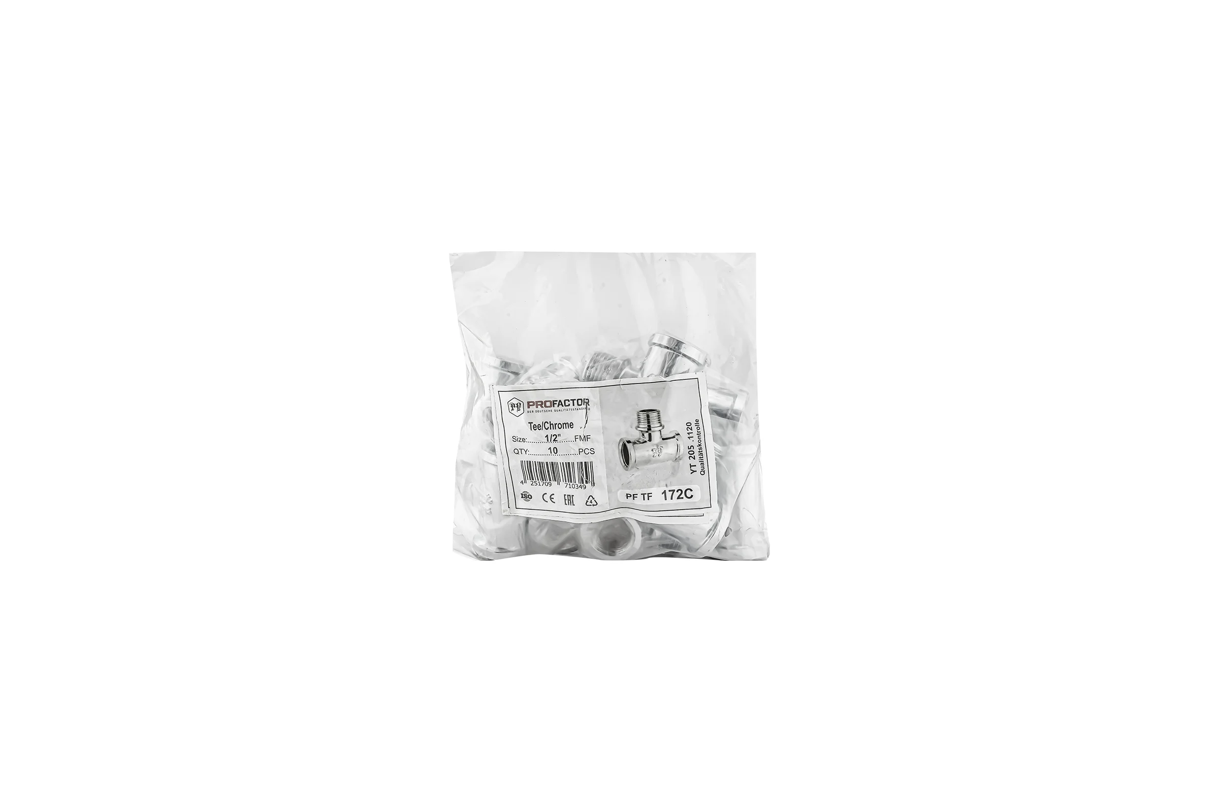 Тройник PROFACTOR CHROME в/н/в 1/2 PF TF 172C