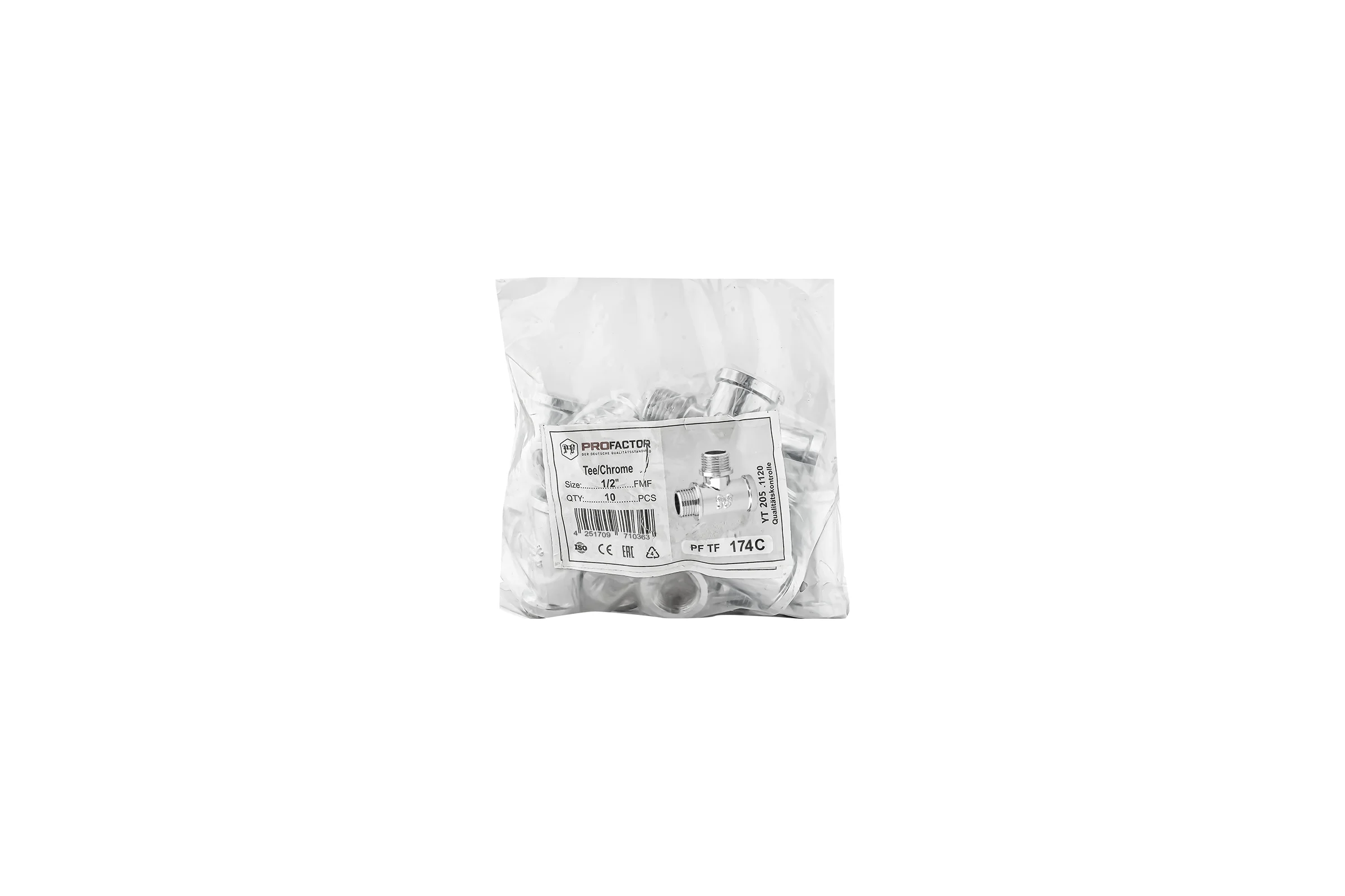 Тройник PROFACTOR CHROME в/н/н 1/2 PF TF 174C