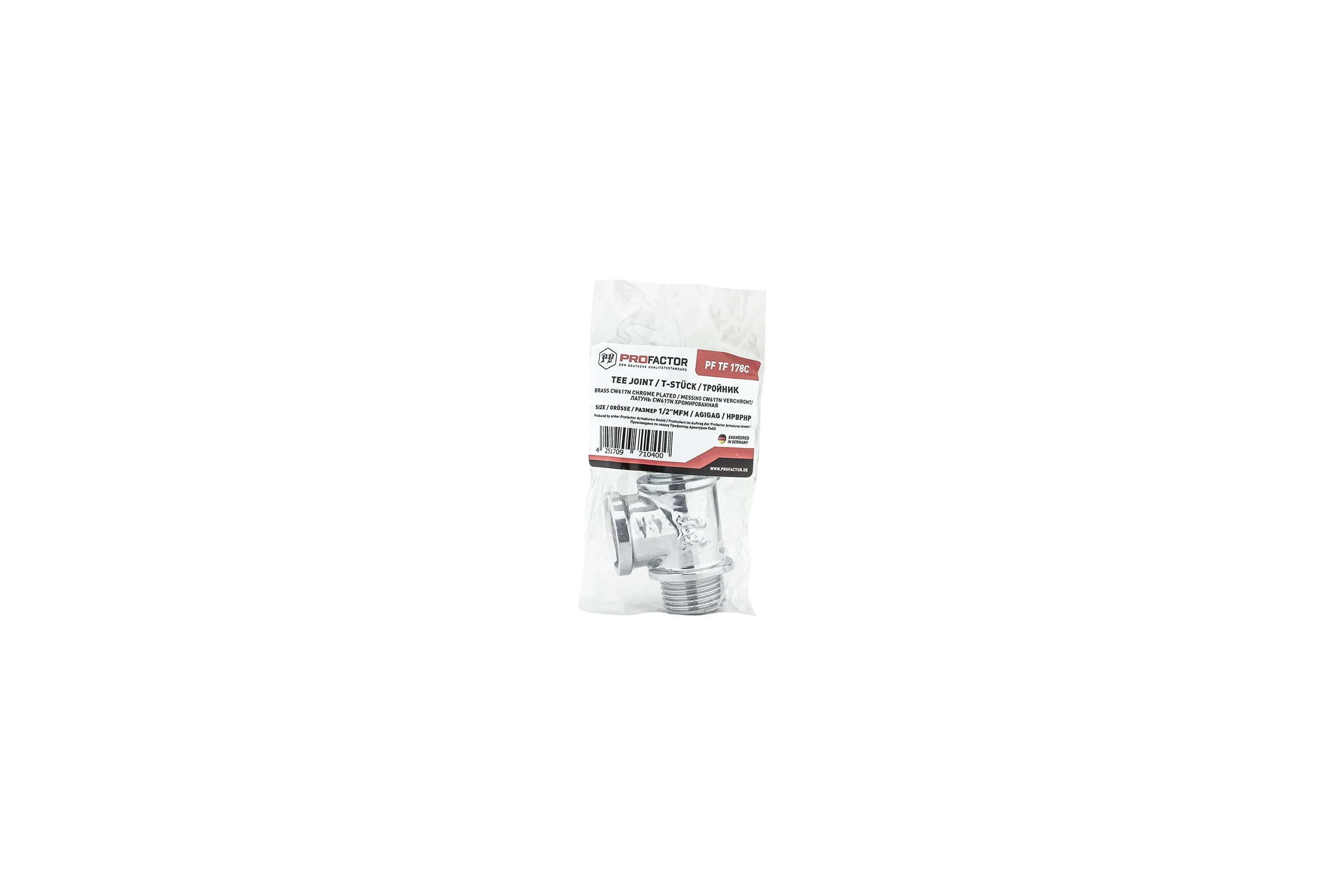 Тройник PROFACTOR CHROME н/в/н 1/2 PF TF 178C