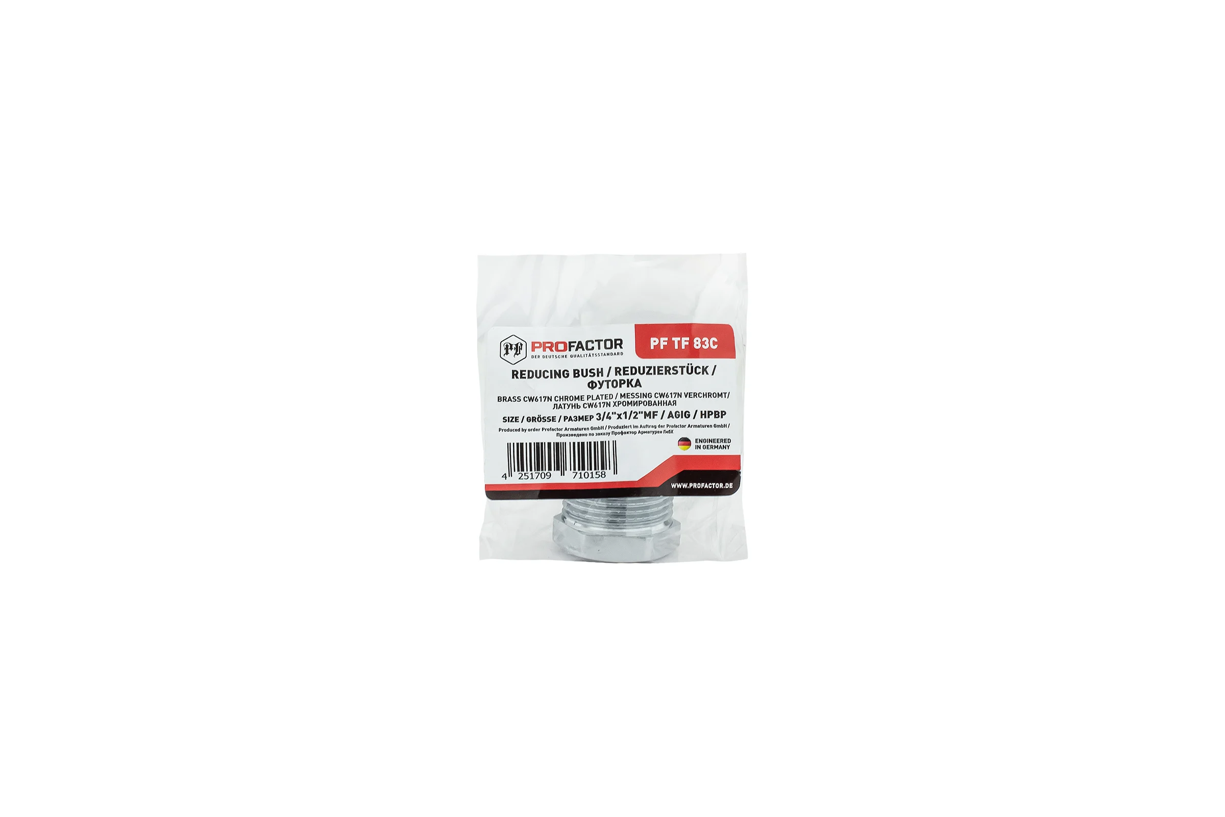 Футорка PROFACTOR CHROME н/в 3/4 х 1/2 PF TF 83C