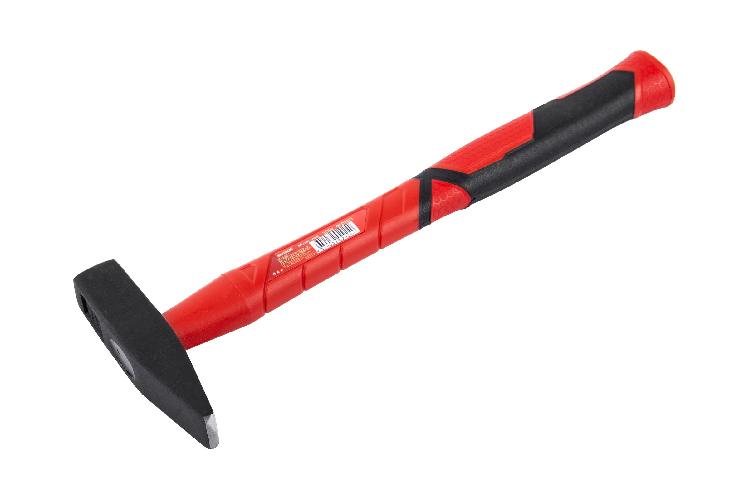 Молоток слесарный Elitech 300 г, ручка фиберглас 610103 207243
