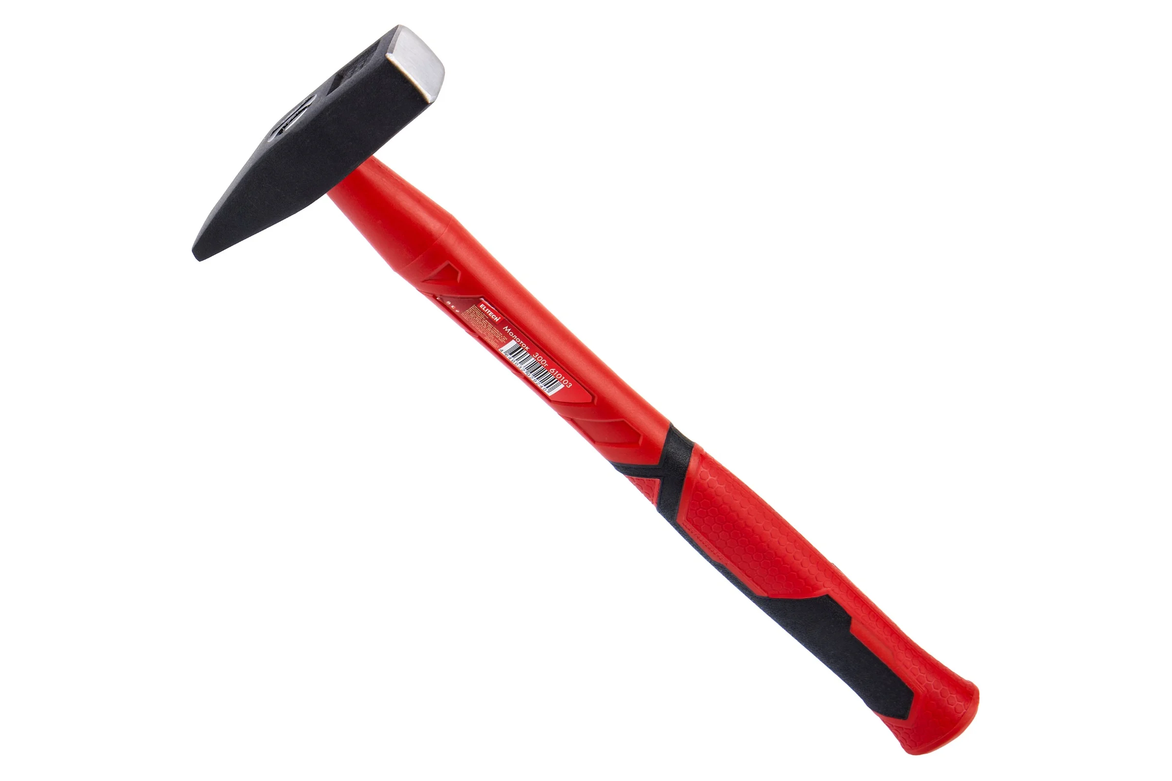 Молоток слесарный Elitech 300 г, ручка фиберглас 610103 207243