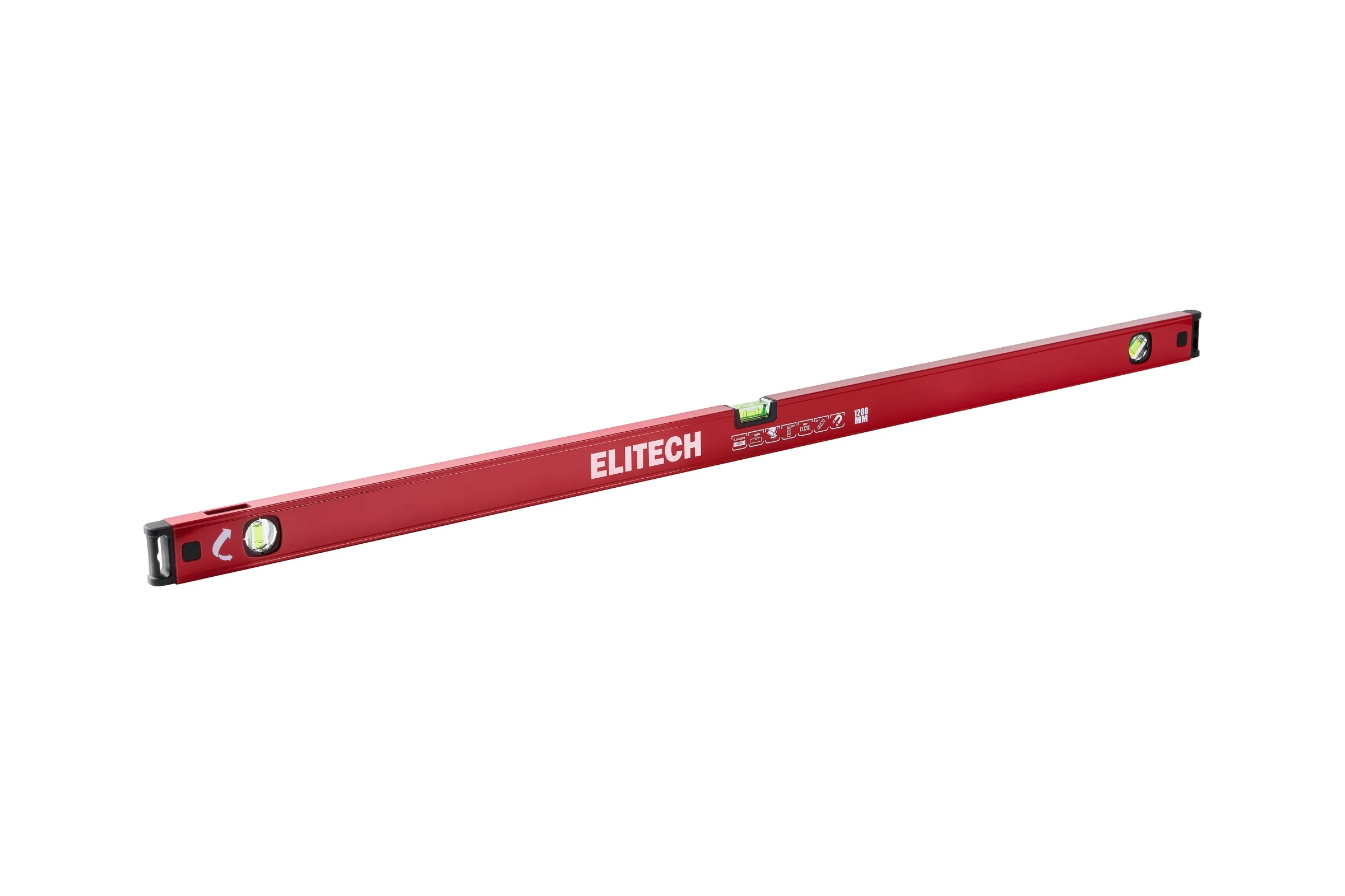 Уровень пузырьковый Elitech 120 см, магнитный, 3 глазка 320105 207196