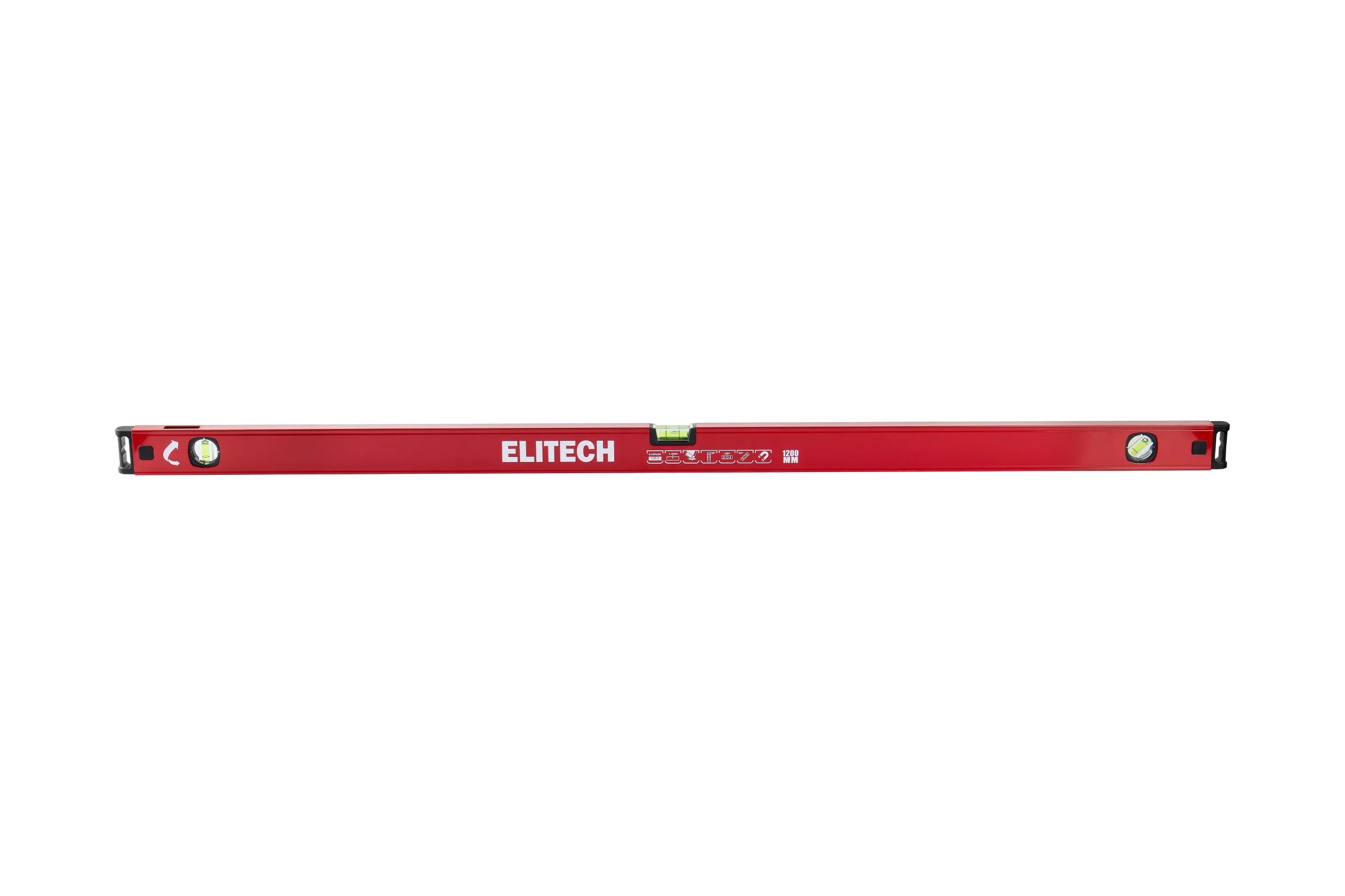 Уровень пузырьковый Elitech 120 см, магнитный, 3 глазка 320105 207196