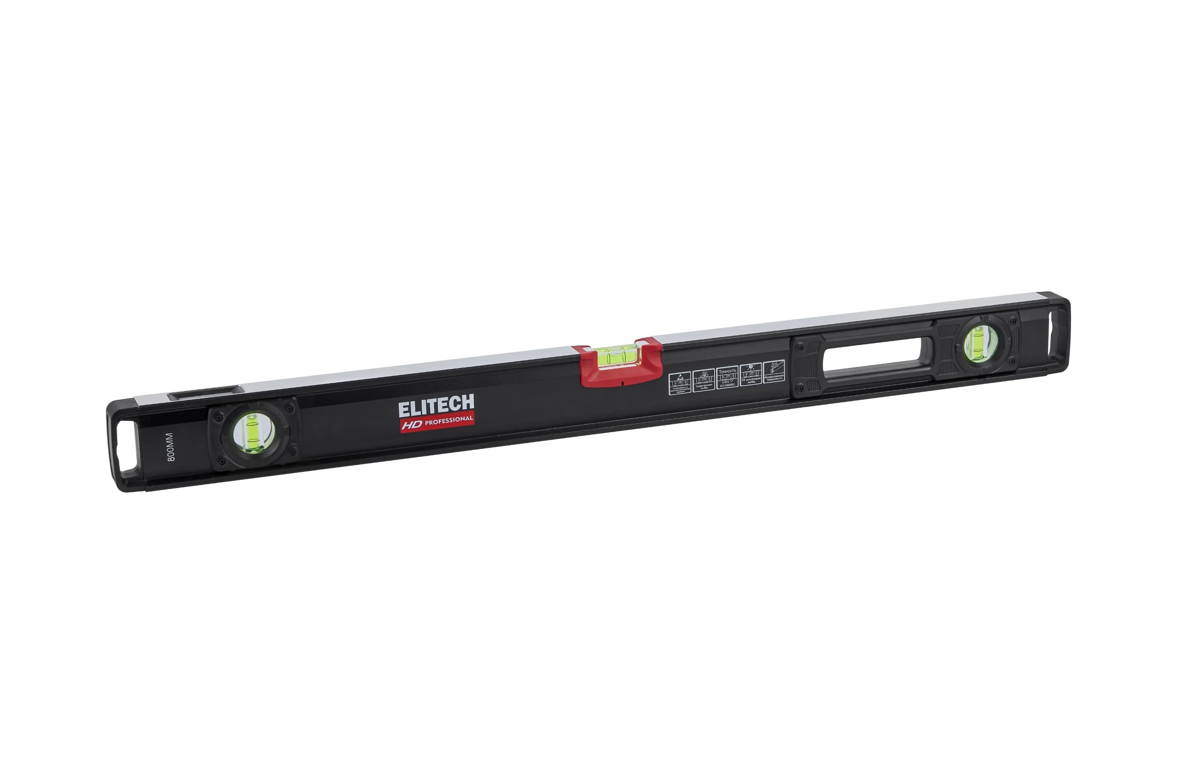 Уровень пузырьковый Elitech 80 см, 3 глазка 320303 HD 207200