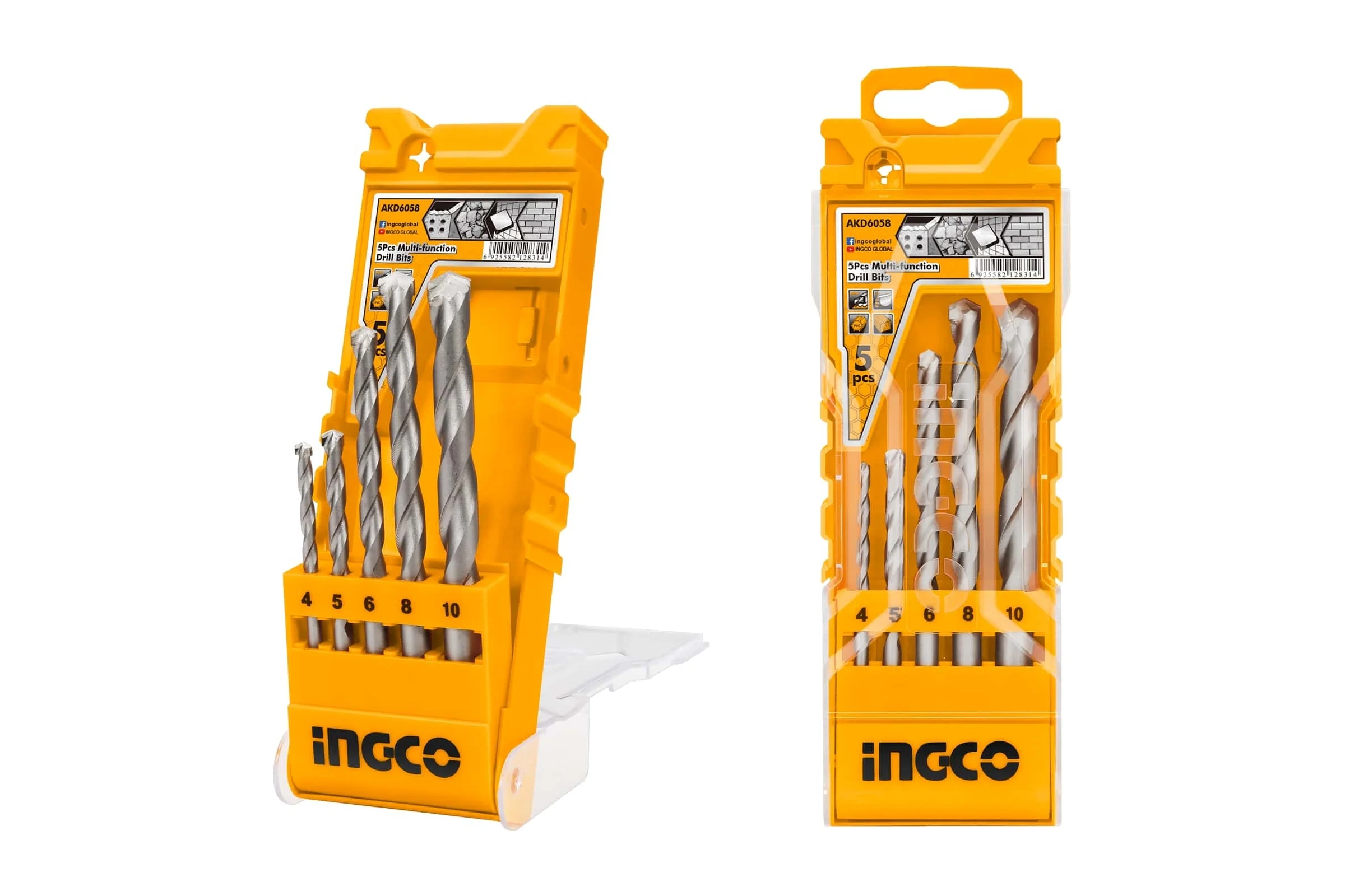 Набор многофункциональных сверл (5 шт; 4-10 мм) INGCO AKD6058