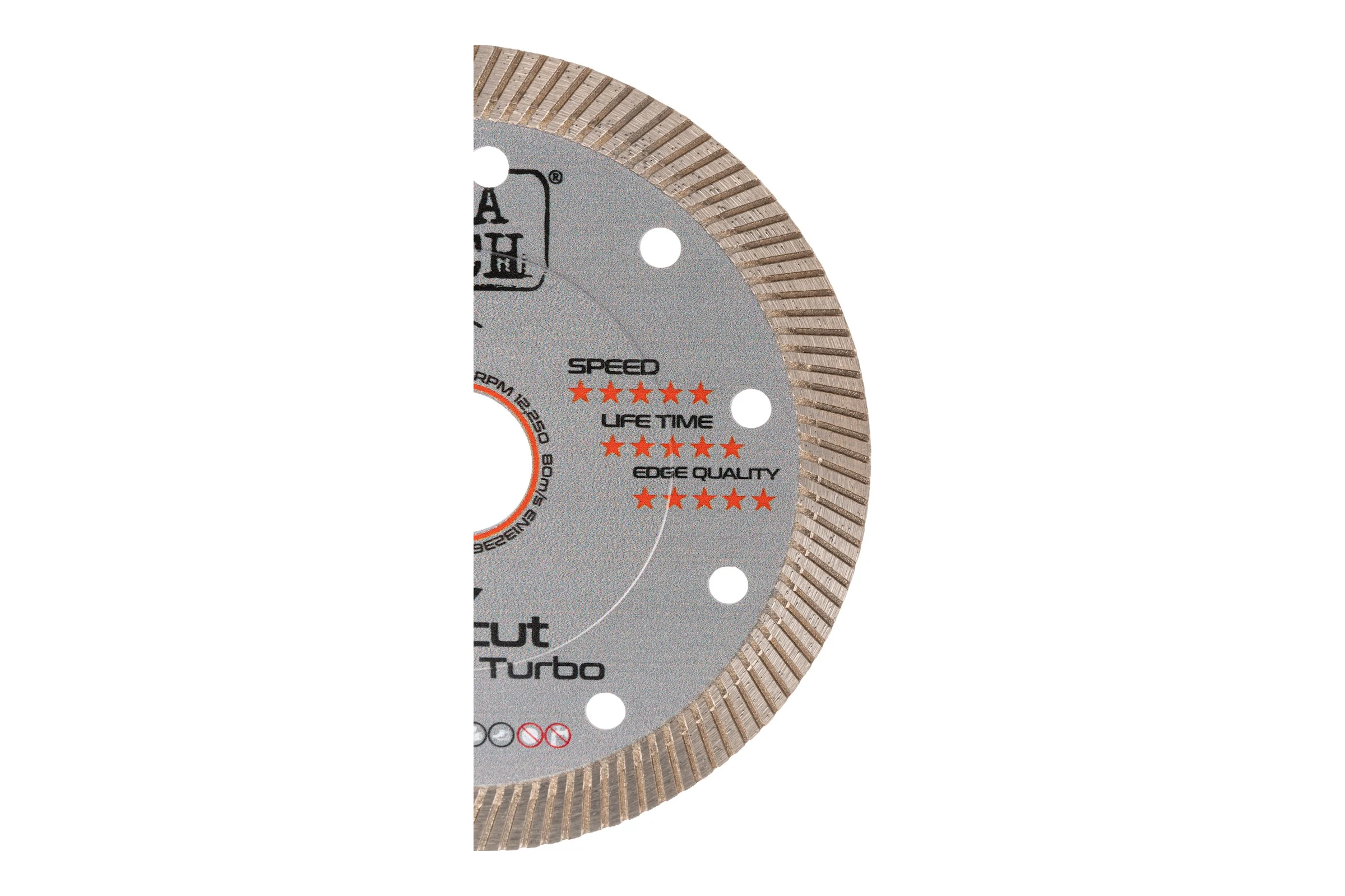 Диск алмазный для керамогранита 125x1x22.23 мм Tilecut SlimfastTurbo Dia Tech DC-203581