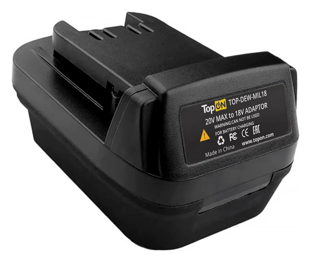 Адаптер TopOn для DeWALT 18V/20V Battery, для Milwaukee 18V Li-ion Battery TOP-DEW-MIL18