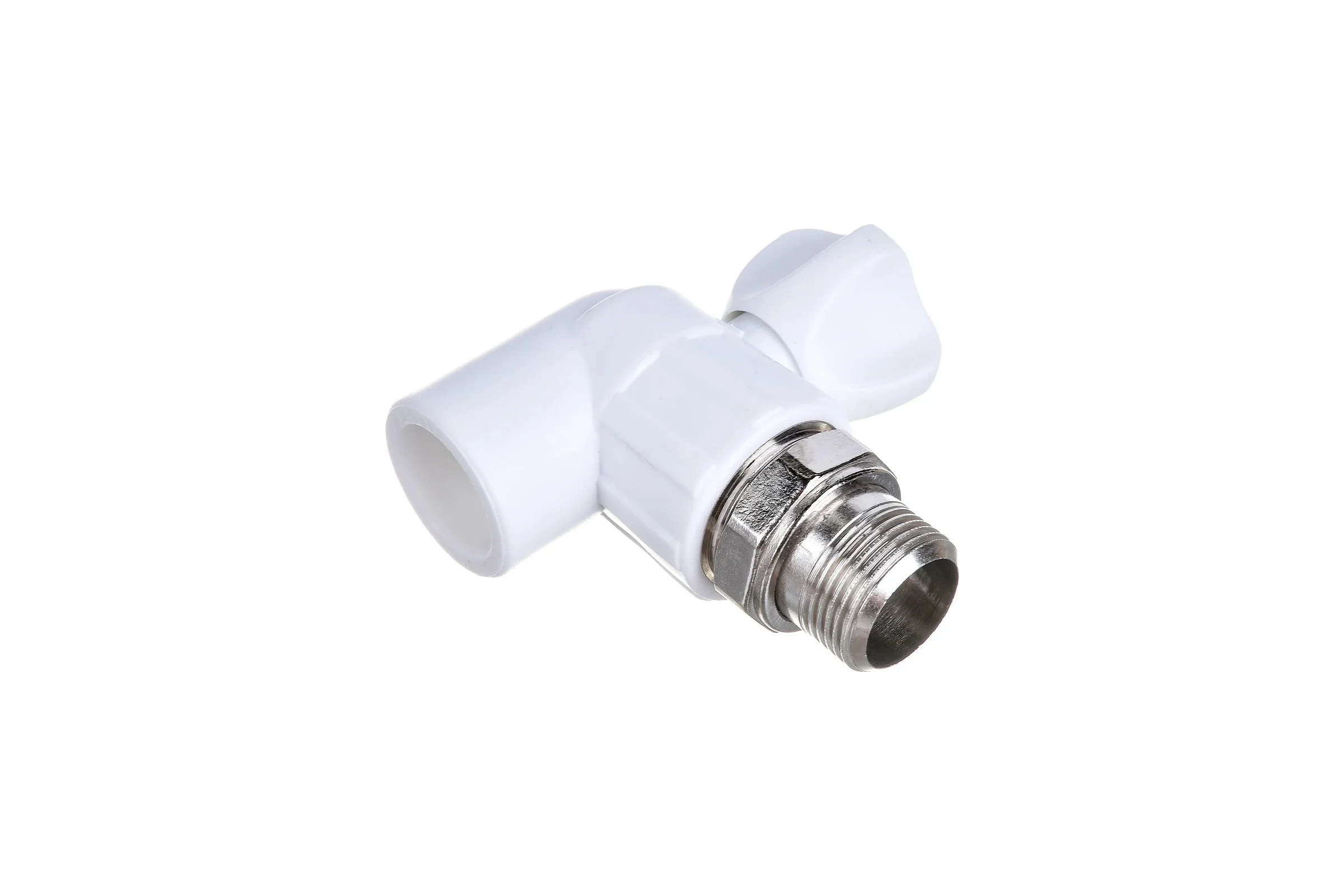 Кран пластиковый Millennium 20 мм-1/2", угловой, верхний, с латунным шаром 3M42-vre-200b000