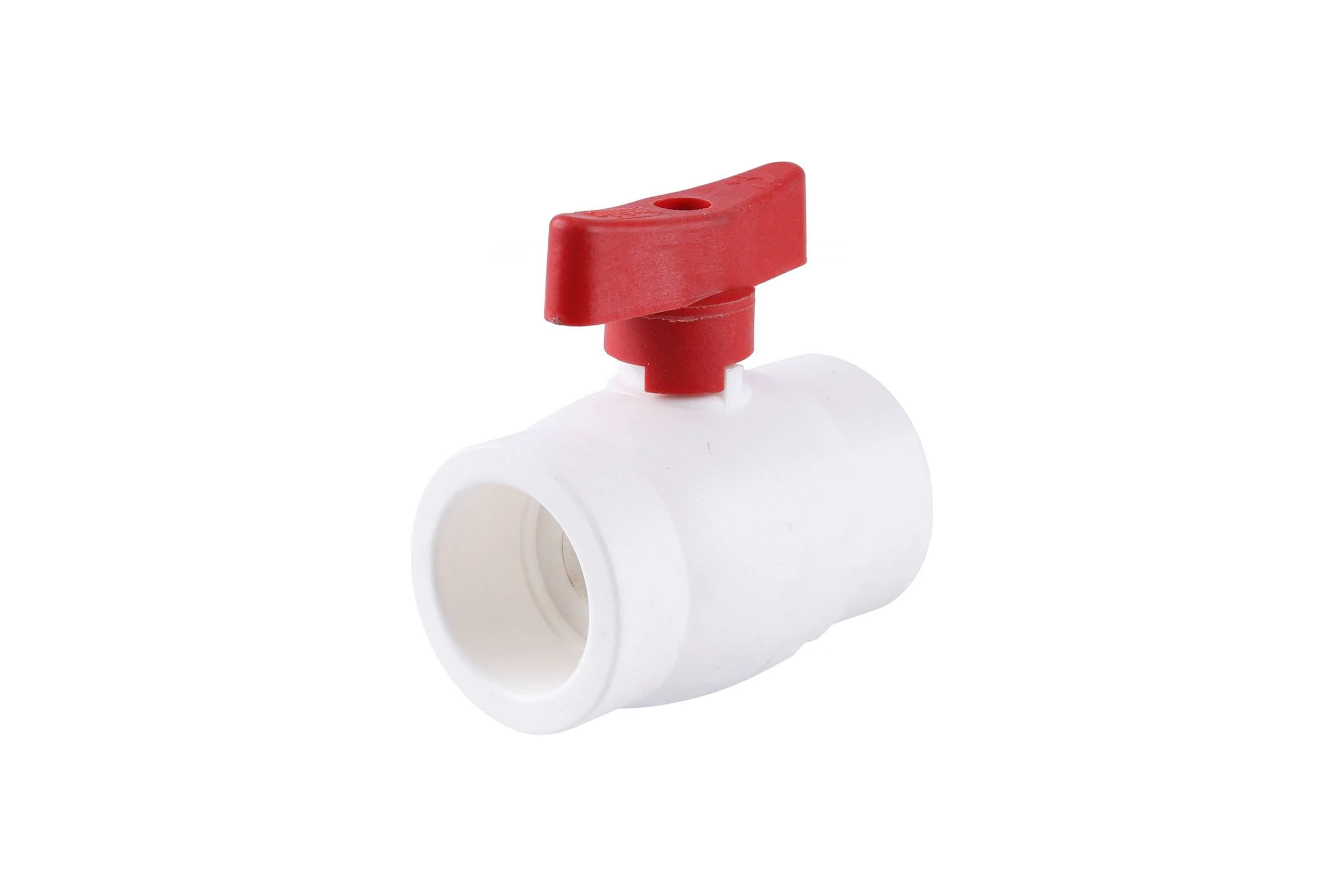 Кран шаровой полипропиленовый 20 мм, под сварку, полнопроходной, с красной ручкой — для перекрытия потока воды в системах отопления и водоснабжения Millennium 3M42-vlm-200002