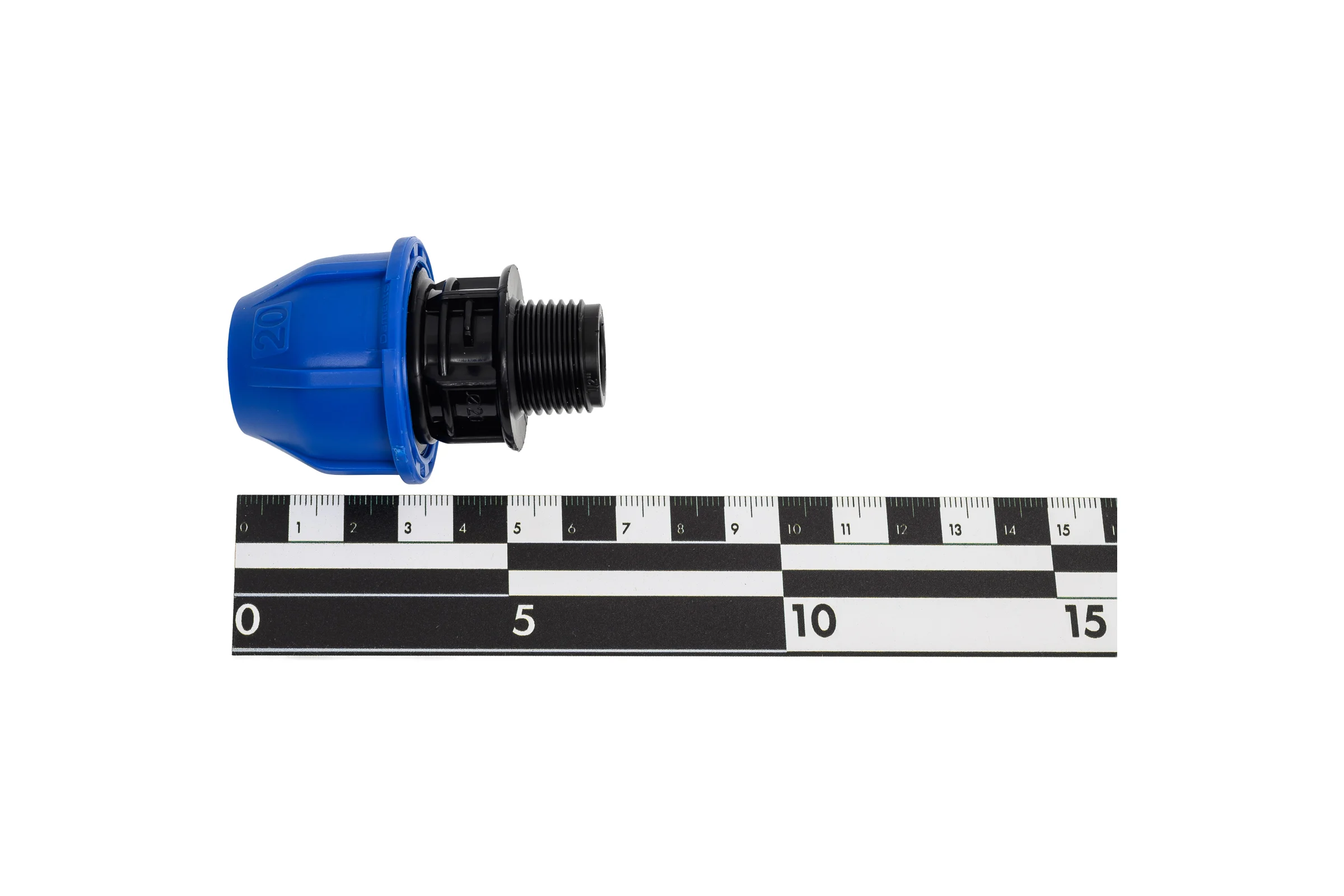 Муфта переходная Damento 20x1/2", наружная резьба, ПНД 011161