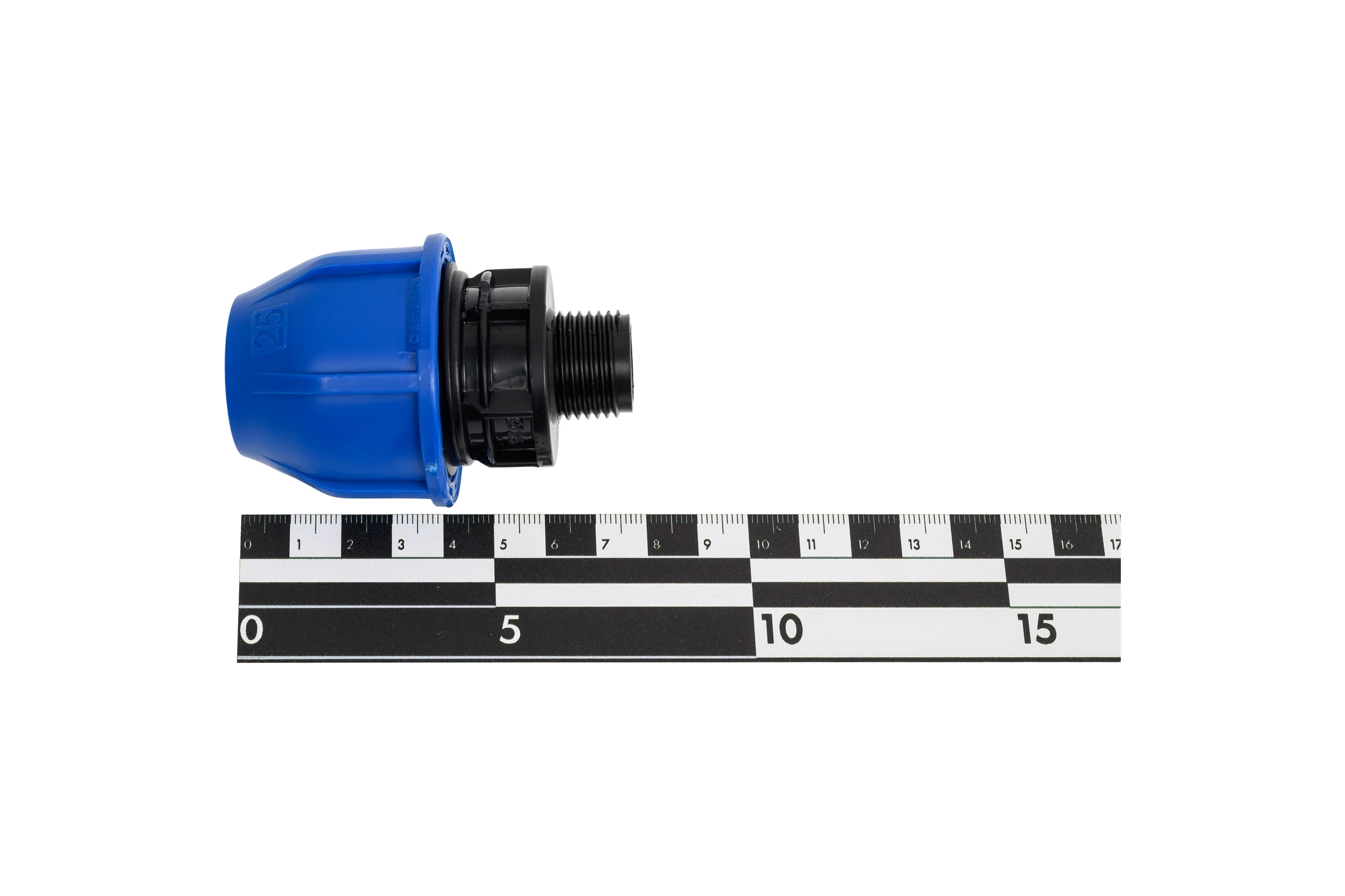 Муфта переходная Damento 25x1/2", наружная резьба, ПНД 011164