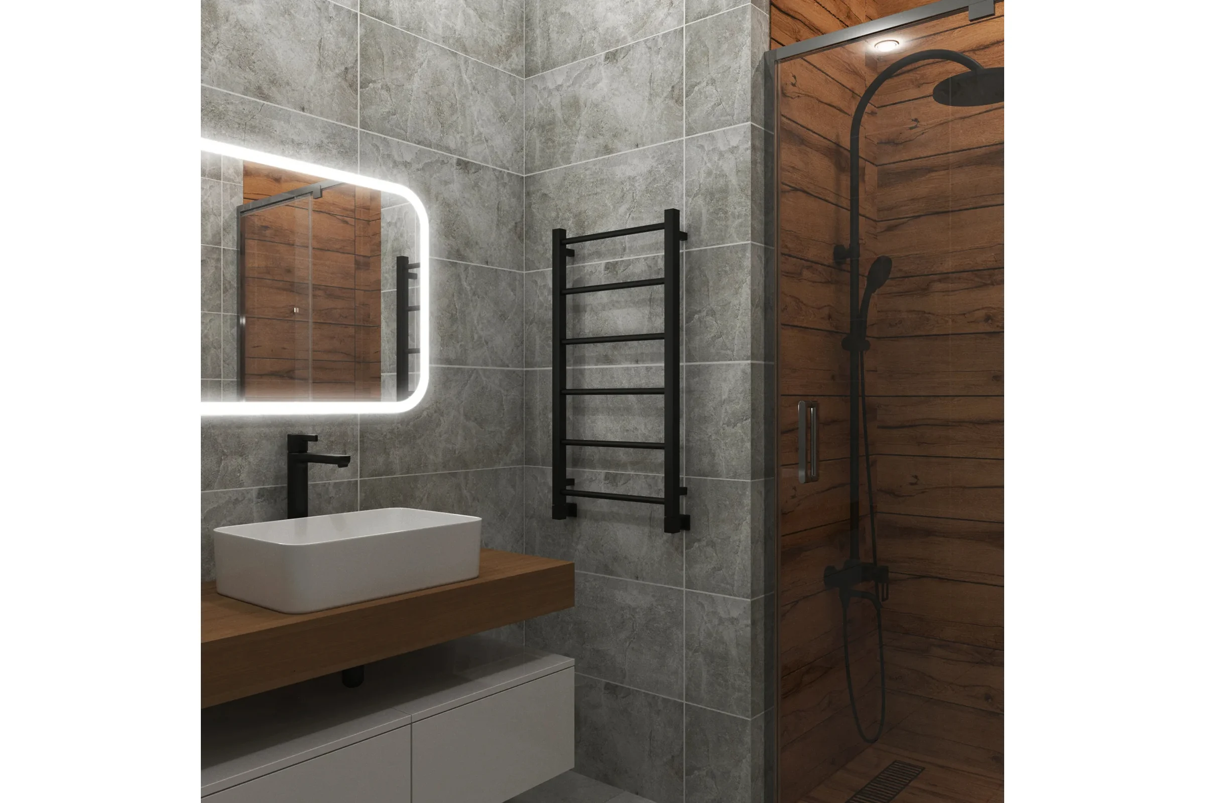 Полотенцесушитель водяной Grota Simple 430x800 черный Simple 430x800 N RAL 9005