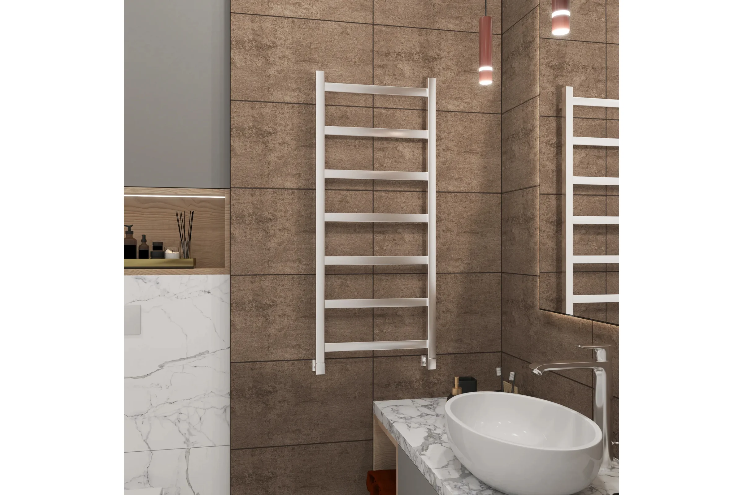 Полотенцесушитель водяной Grota Soffi 430x1000 хром глянцевый Soffi 430x1000 NP