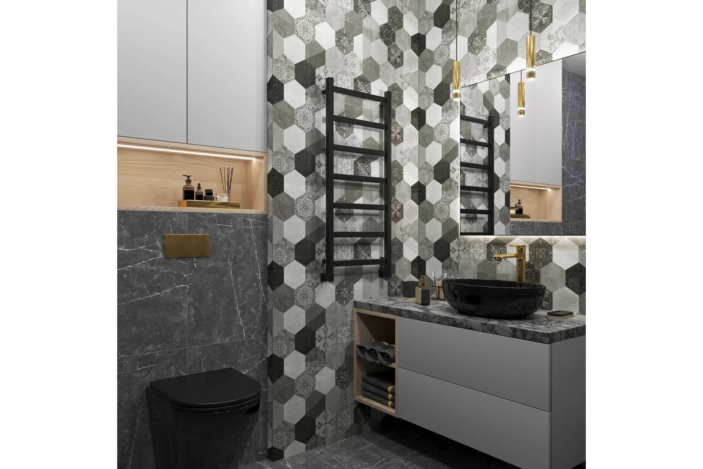 Полотенцесушитель водяной Grota Soffi 430x1000 черный Soffi 430x1000 N RAL9005