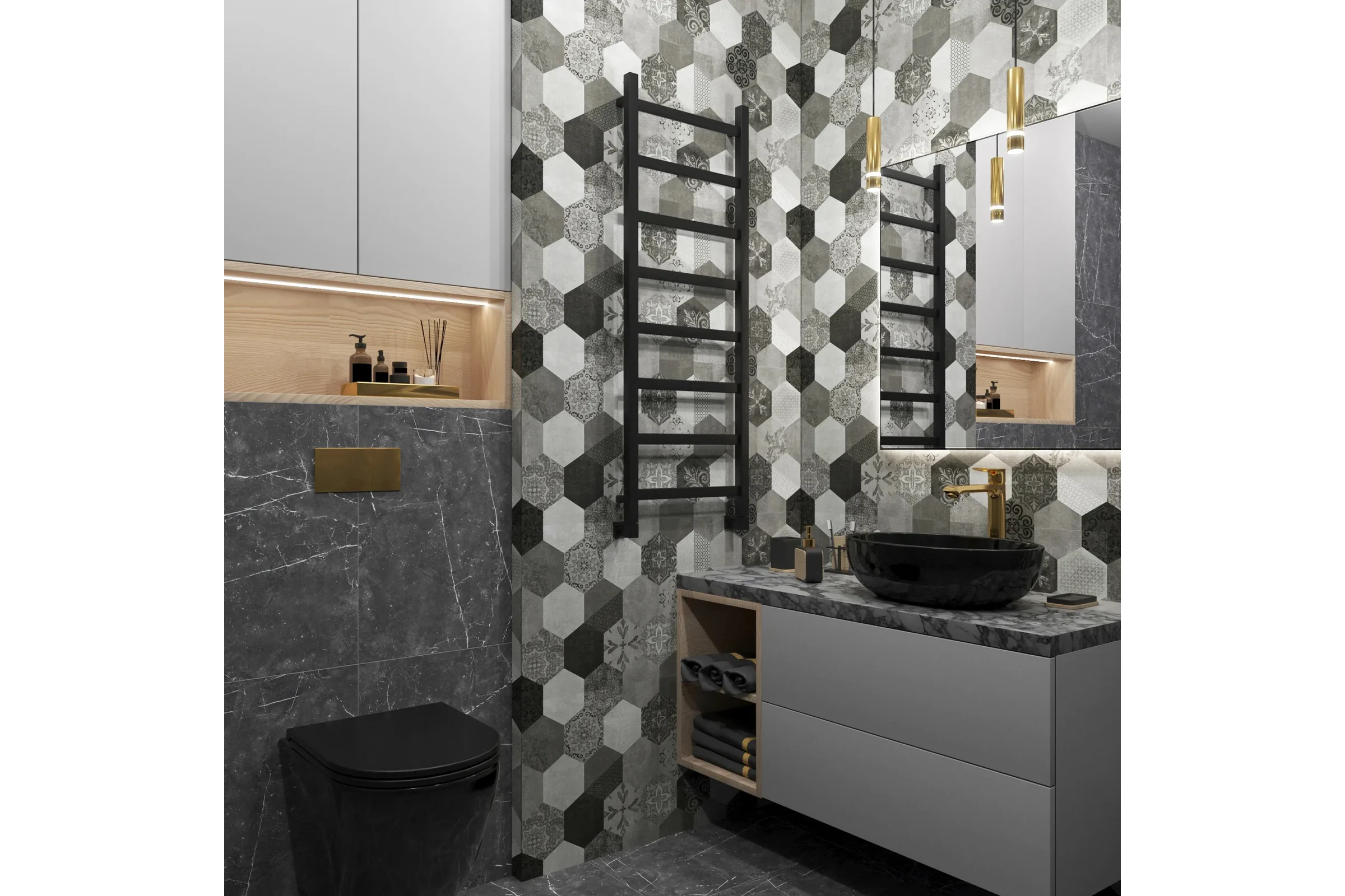 Полотенцесушитель водяной Grota Soffi 430x1200 черный Soffi 430x1200 N RAL9005