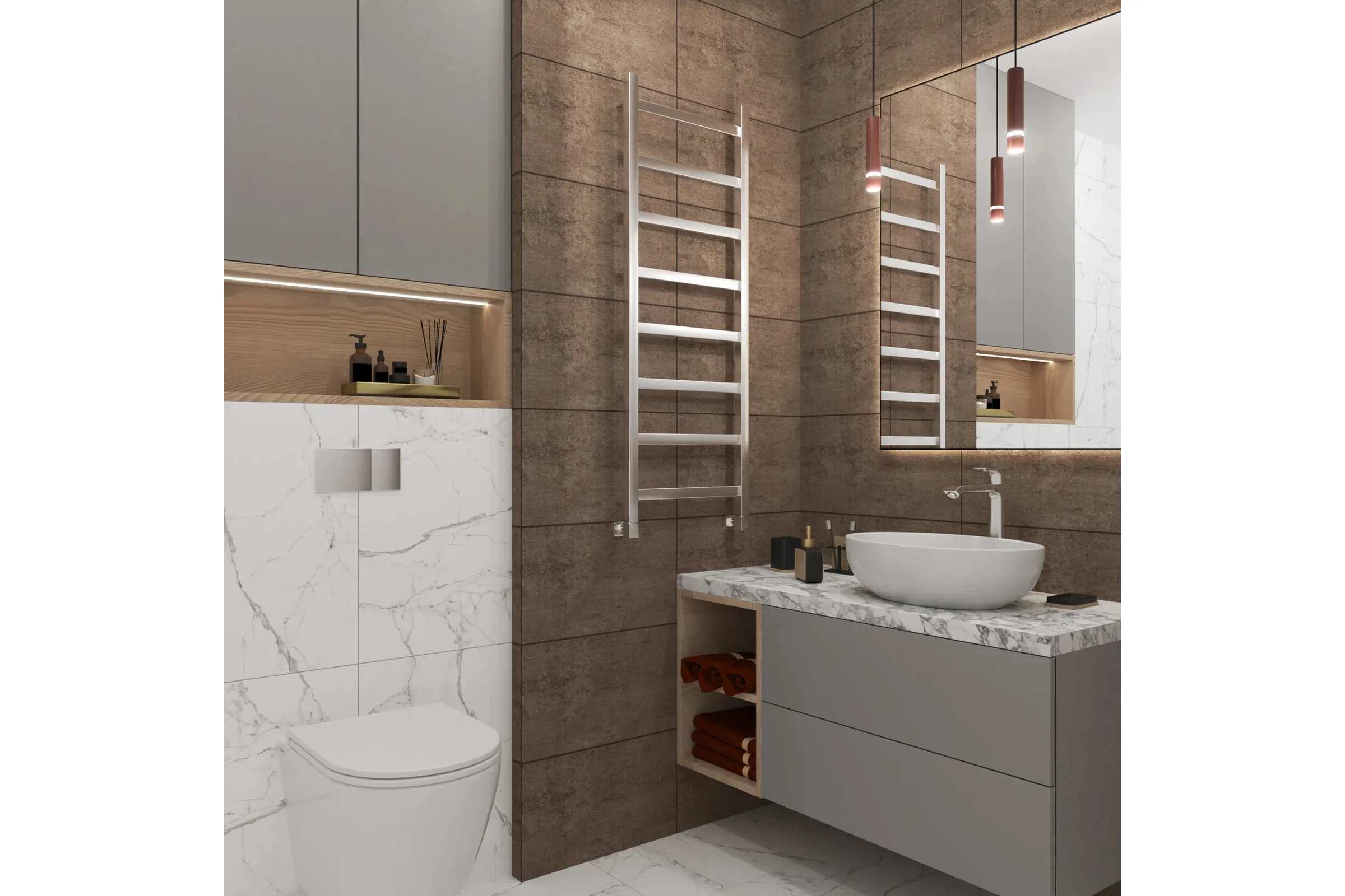 Полотенцесушитель водяной Grota Soffi 430x1200 хром глянцевый Soffi 430x1200 NP