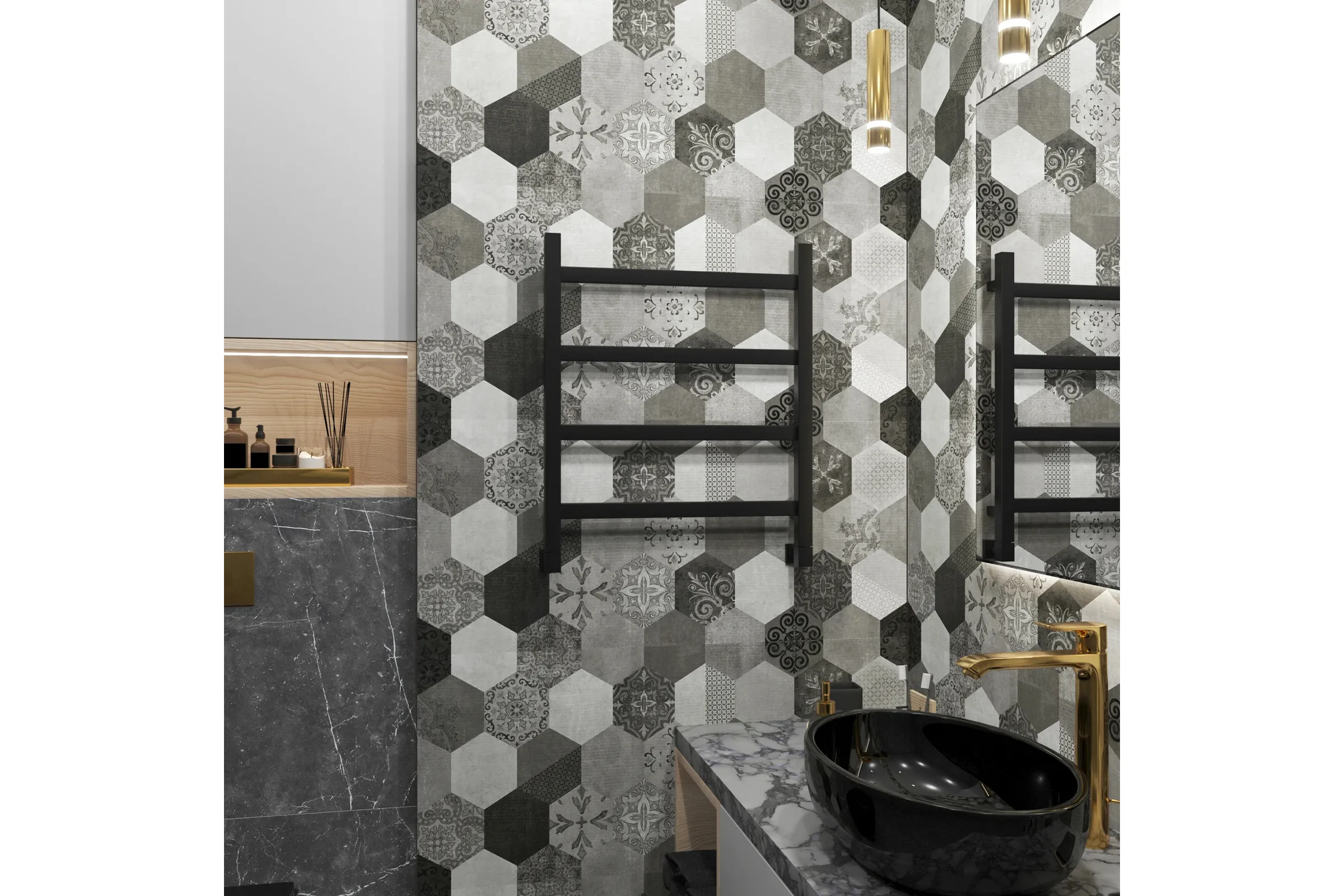 Полотенцесушитель водяной Grota Soffi 530x600 черный Soffi 530x600 N RAL9005