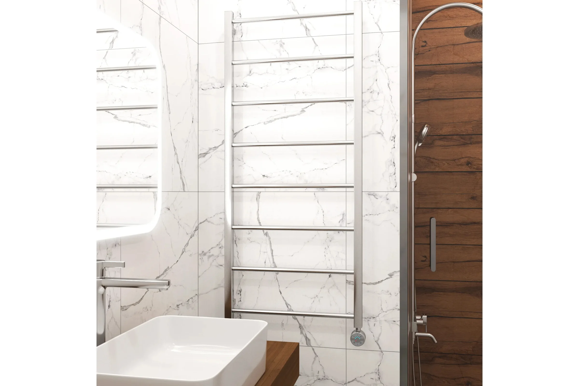 Полотенцесушитель электрический Grota Simple 530x1200 хром глянцевый Simple 530x1200 NP EL
