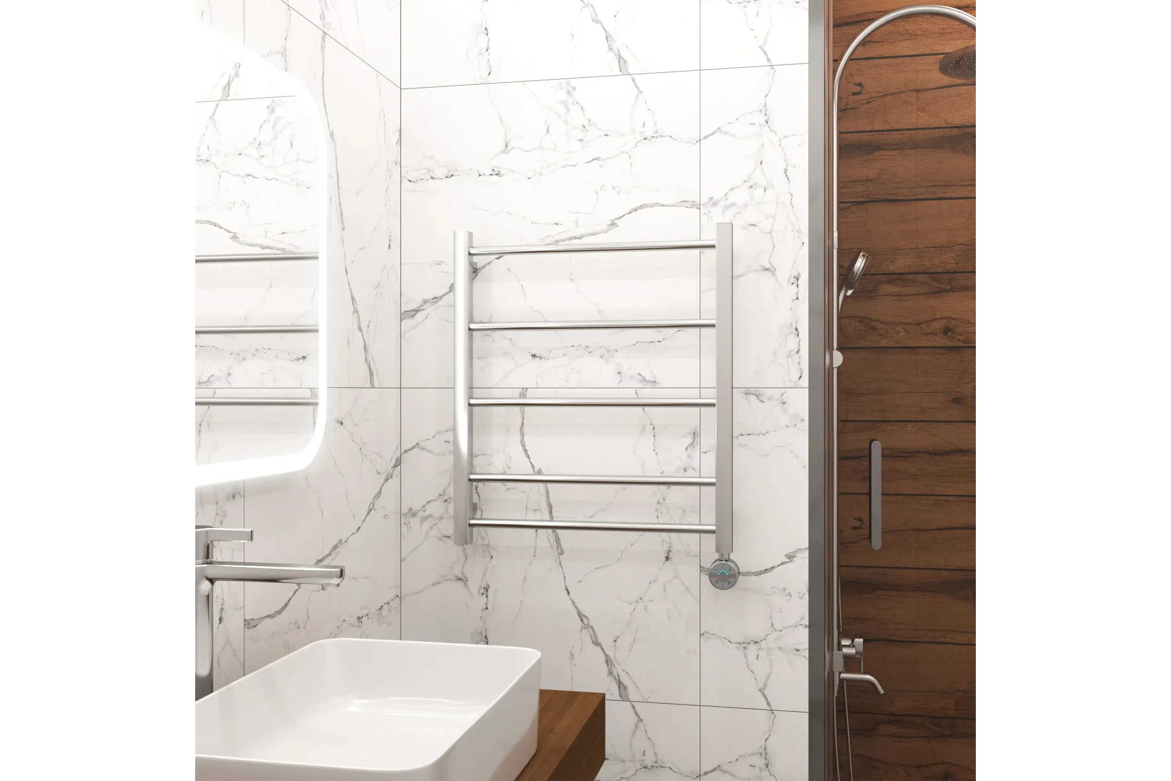 Полотенцесушитель электрический Grota Simple 530x600 хром глянцевый Simple 530x600 NP EL