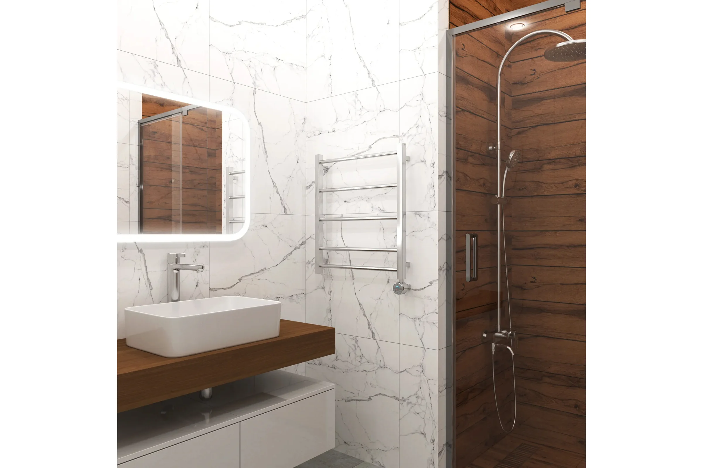 Полотенцесушитель электрический Grota Simple 530x600 хром глянцевый Simple 530x600 NP EL