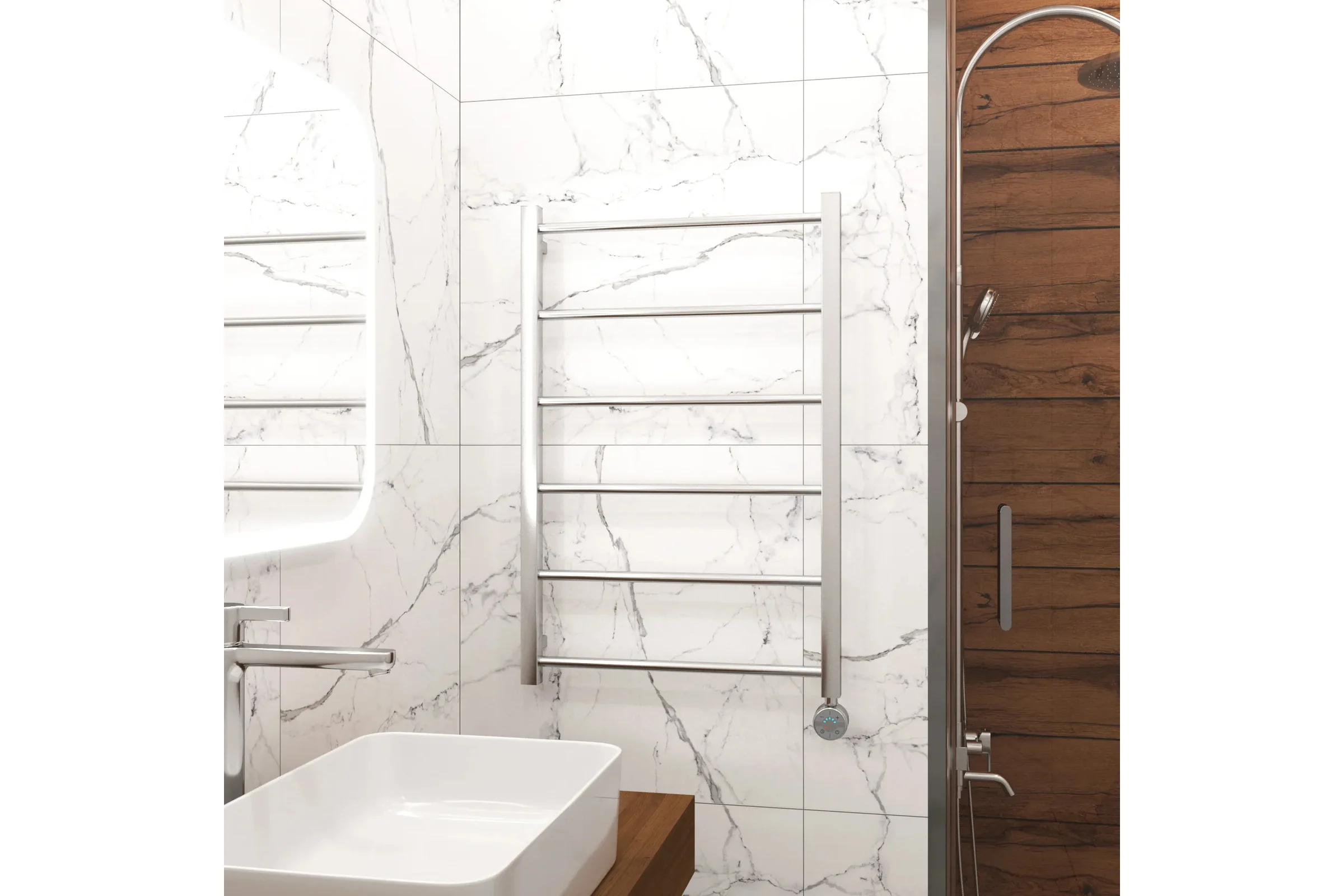 Полотенцесушитель электрический Grota Simple 530x800 хром глянцевый Simple 530x800 NP EL