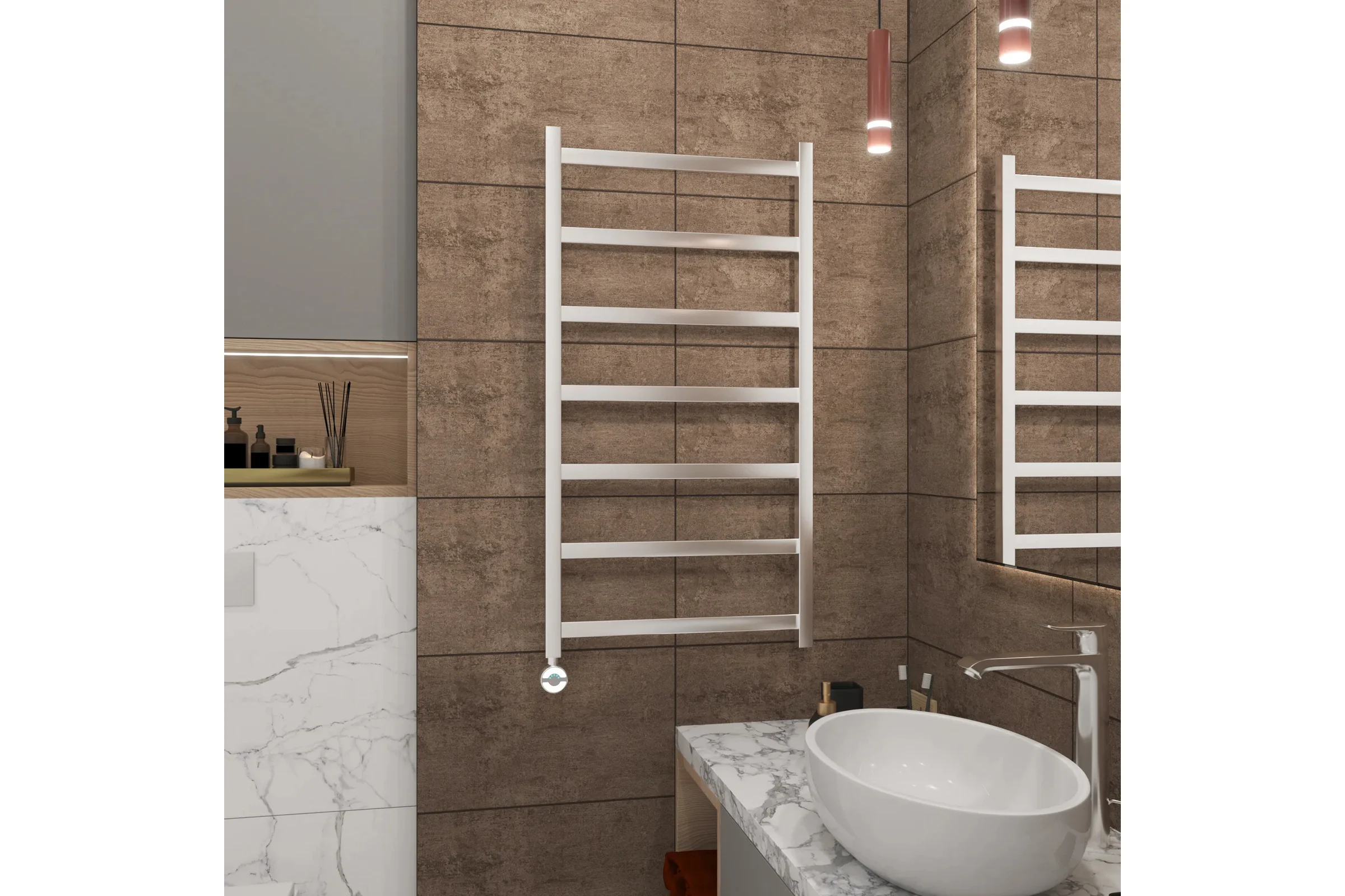 Полотенцесушитель электрический Grota Soffi 530x1000 хром глянцевый Soffi 530x1000 NP EL