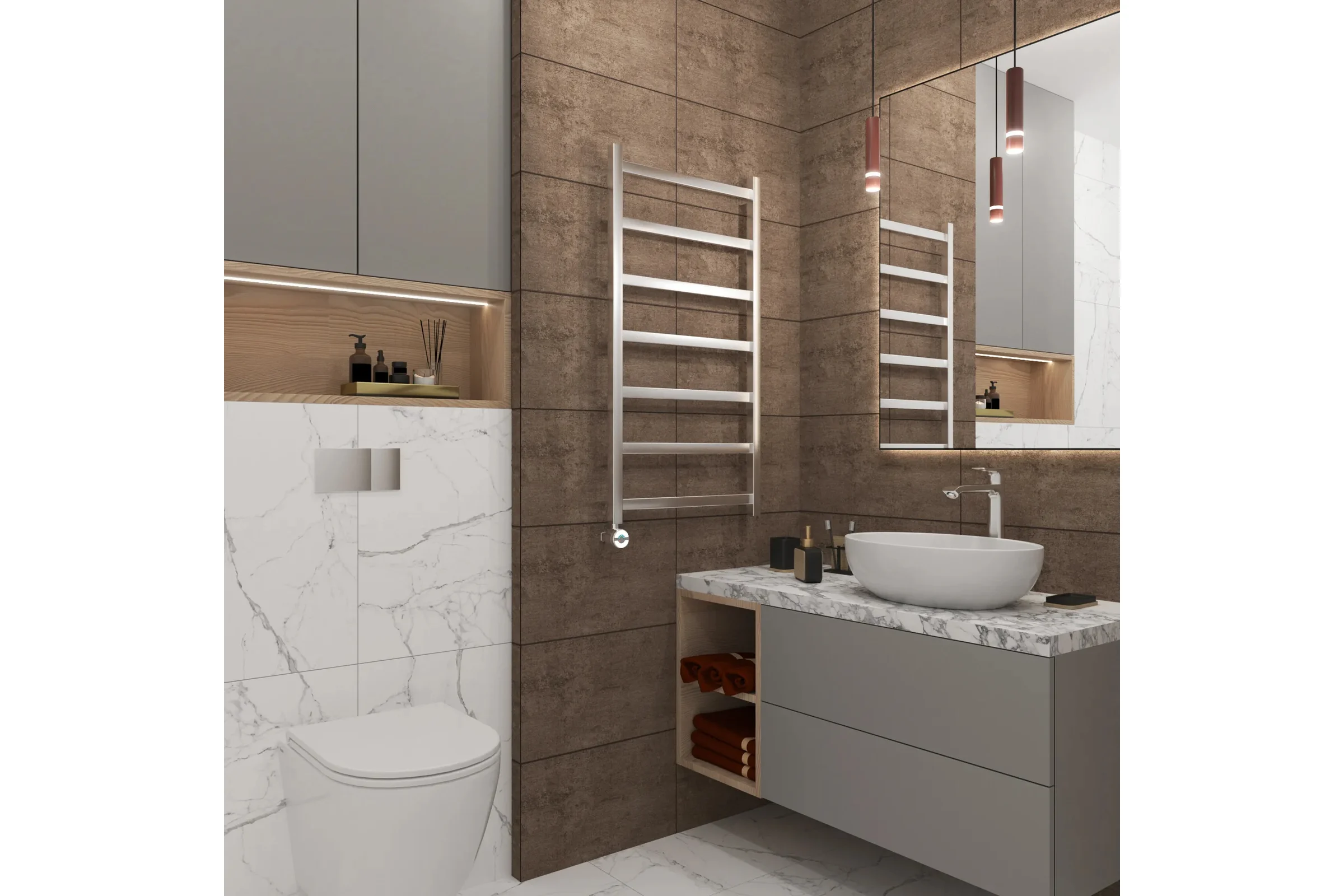Полотенцесушитель электрический Grota Soffi 530x1000 хром глянцевый Soffi 530x1000 NP EL