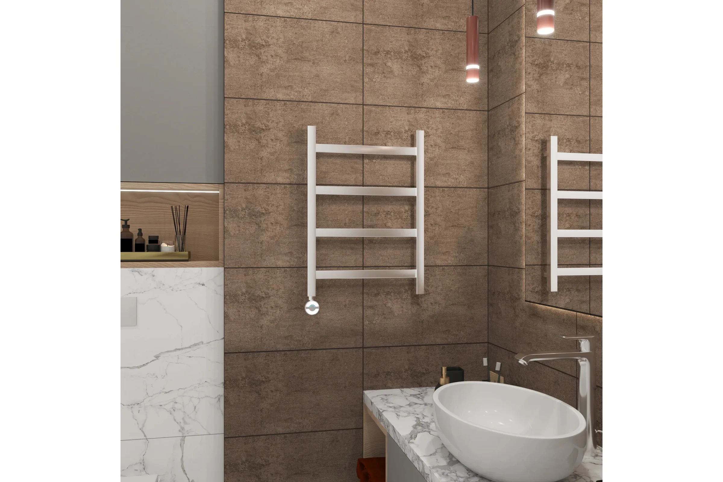 Полотенцесушитель электрический Grota Soffi 430x600 хром глянцевый Soffi 430x600 NP EL