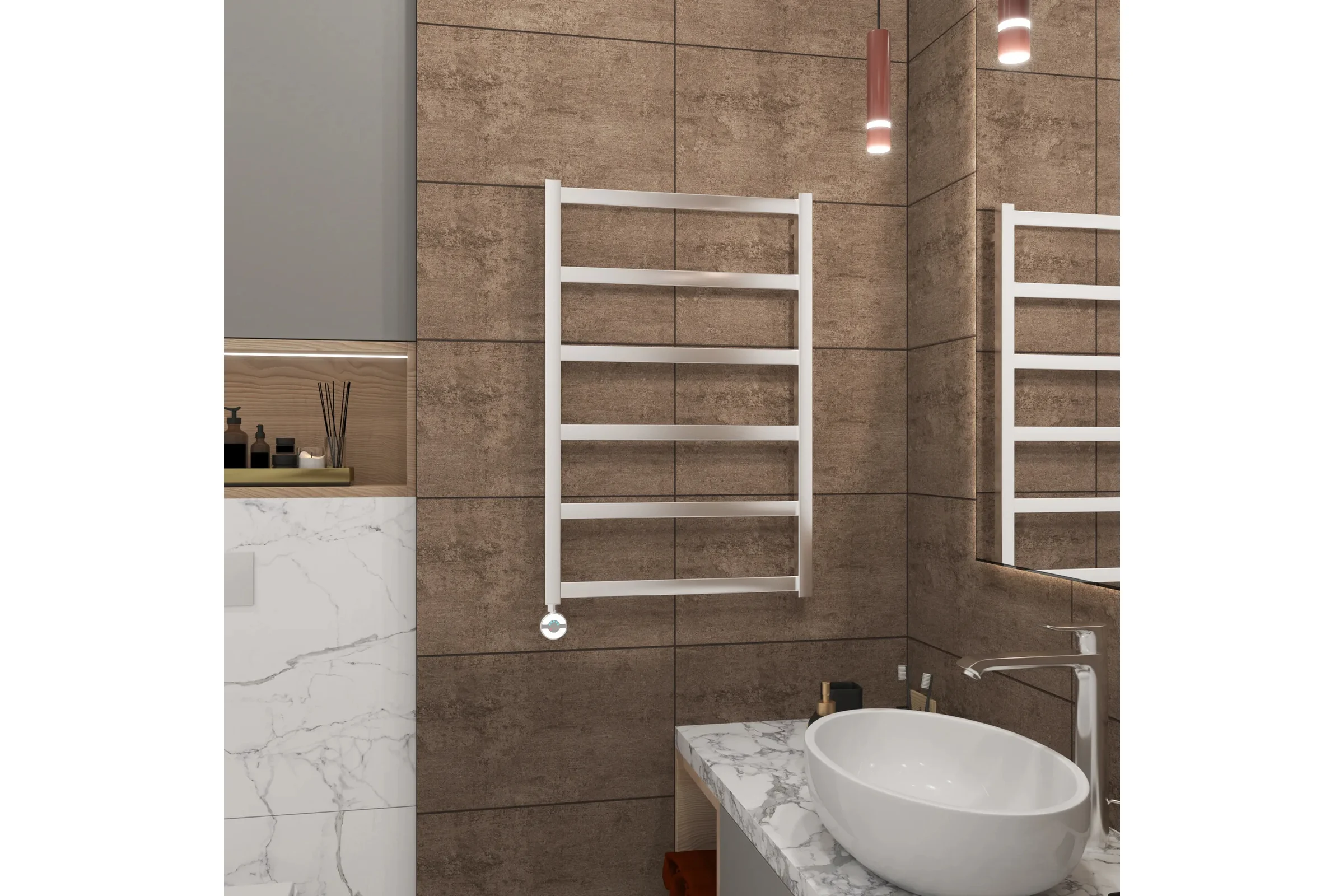 Полотенцесушитель электрический Grota Soffi 530x800 хром глянцевый Soffi 530x800 NP EL