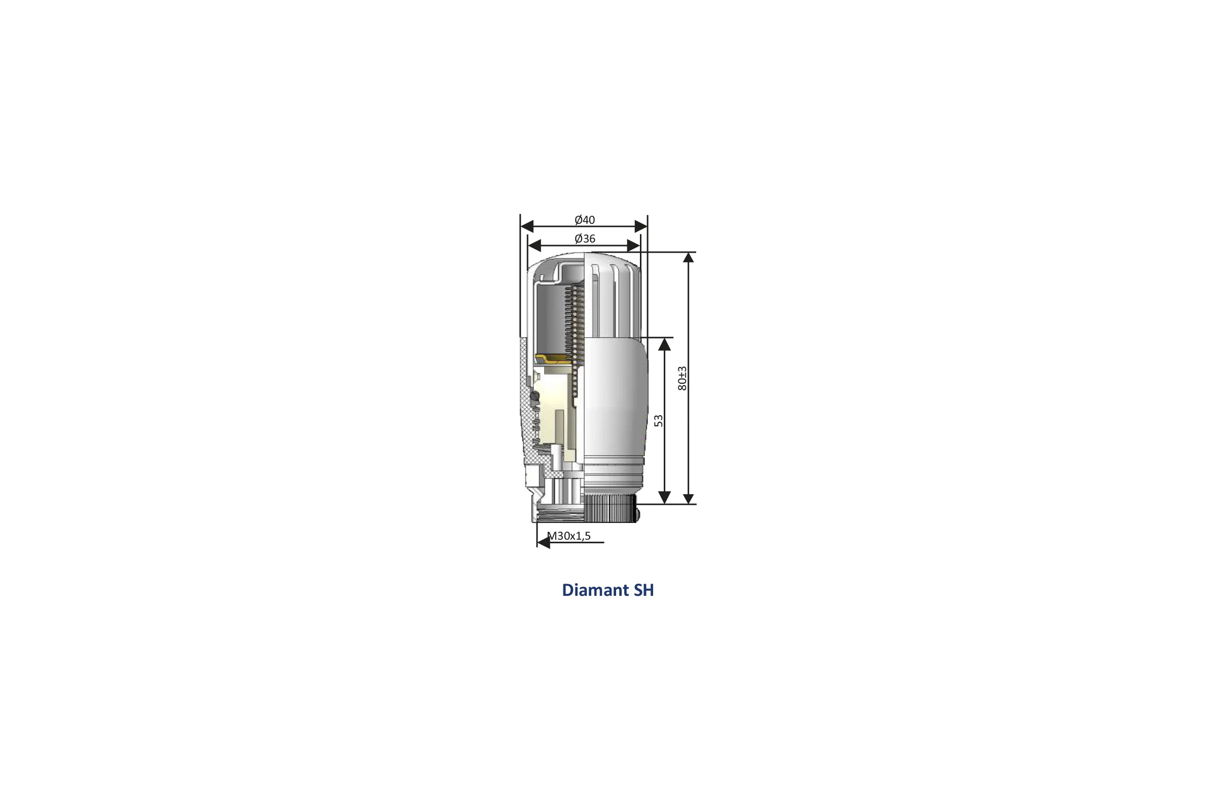 Термостатическая головка SCHLOSSER SH Diamant M30x1.5 600100001