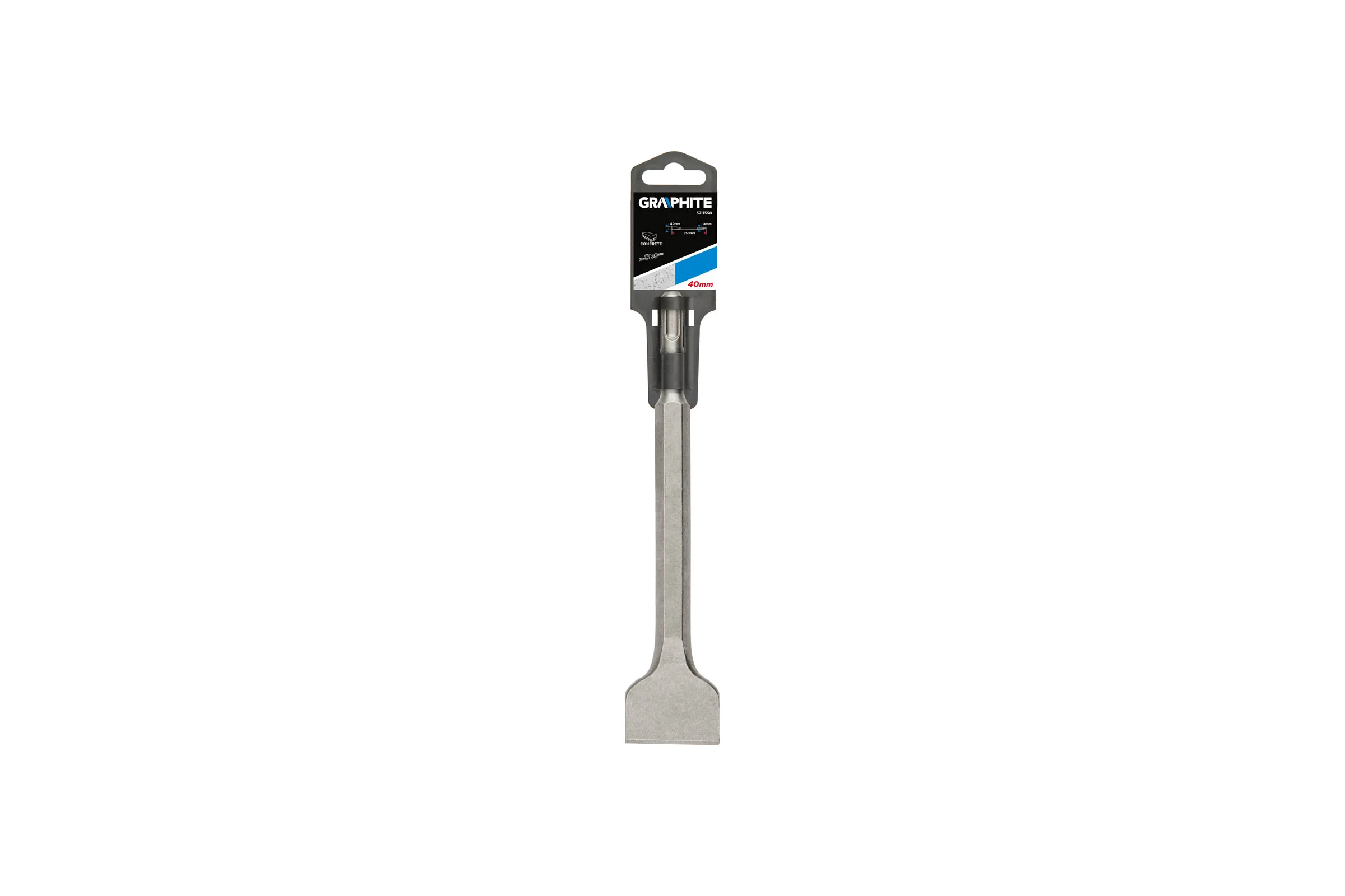 Зубило лопаточное широкое (14x40x250 мм; SDS-Plus) GRAPHITE 57H558
