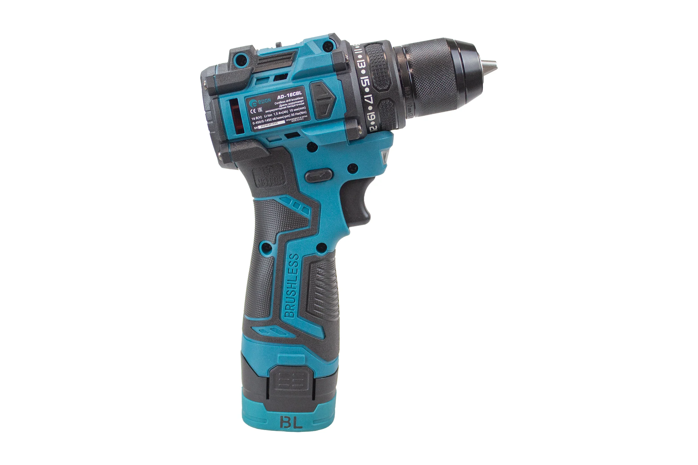 Аккумуляторная дрель бесщеточная EDON AD-16CBL 28006