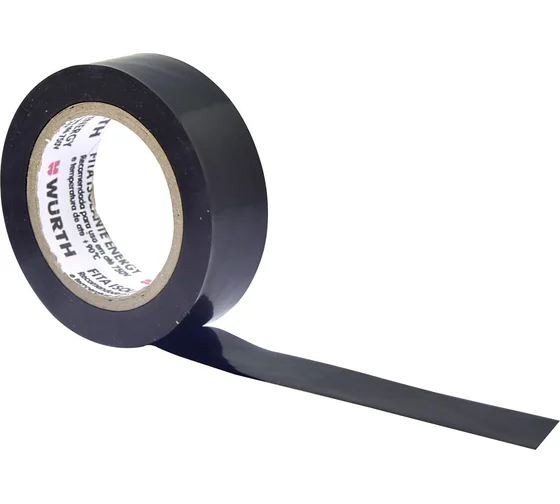 Изолента Wurth PVC черный 18мм х 20м х 0.13 мм 1985182001092 1