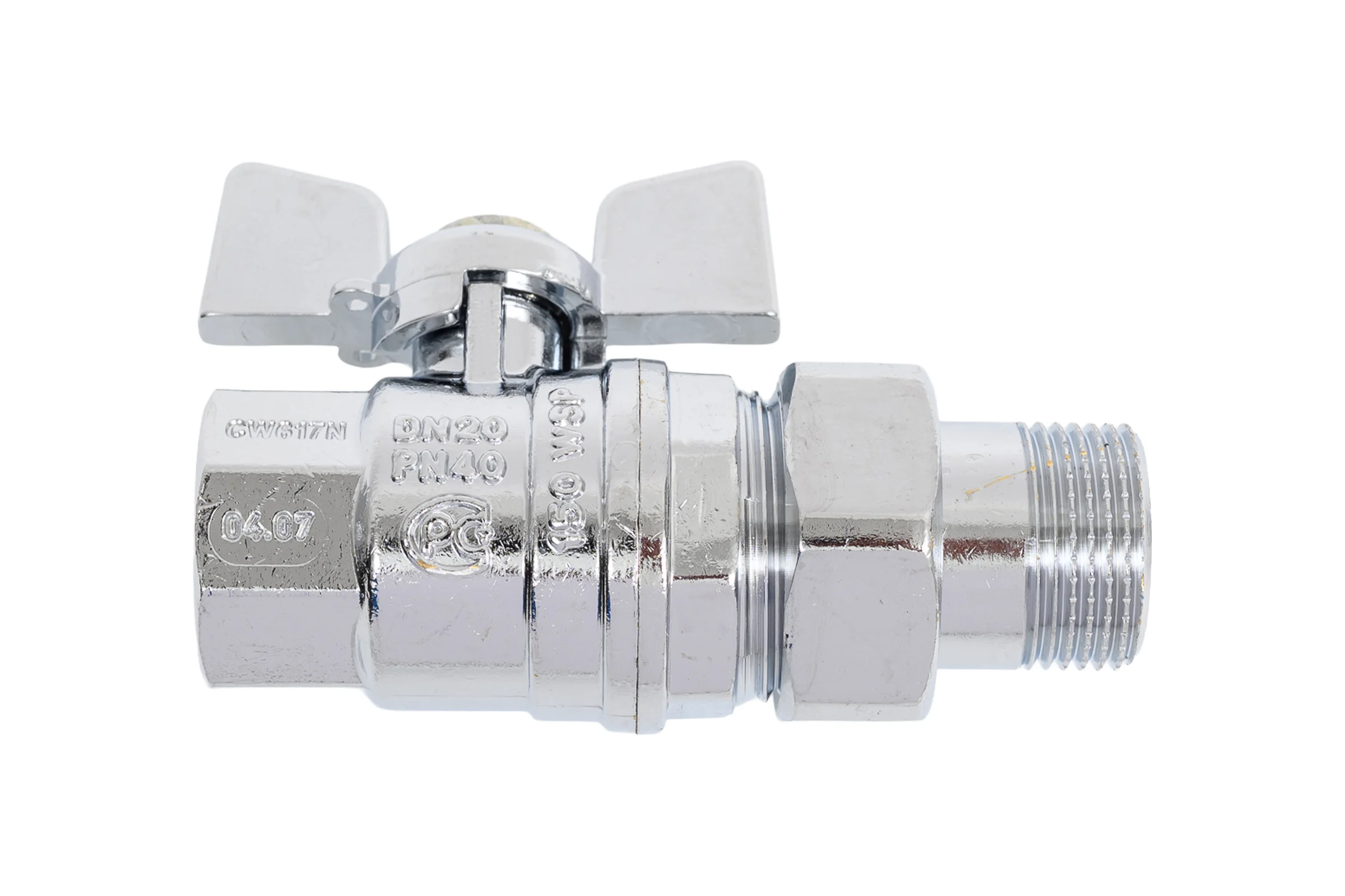 Шаровой кран Bugatti арт.322C G3/4" DN20 PN40 хром. 032206C